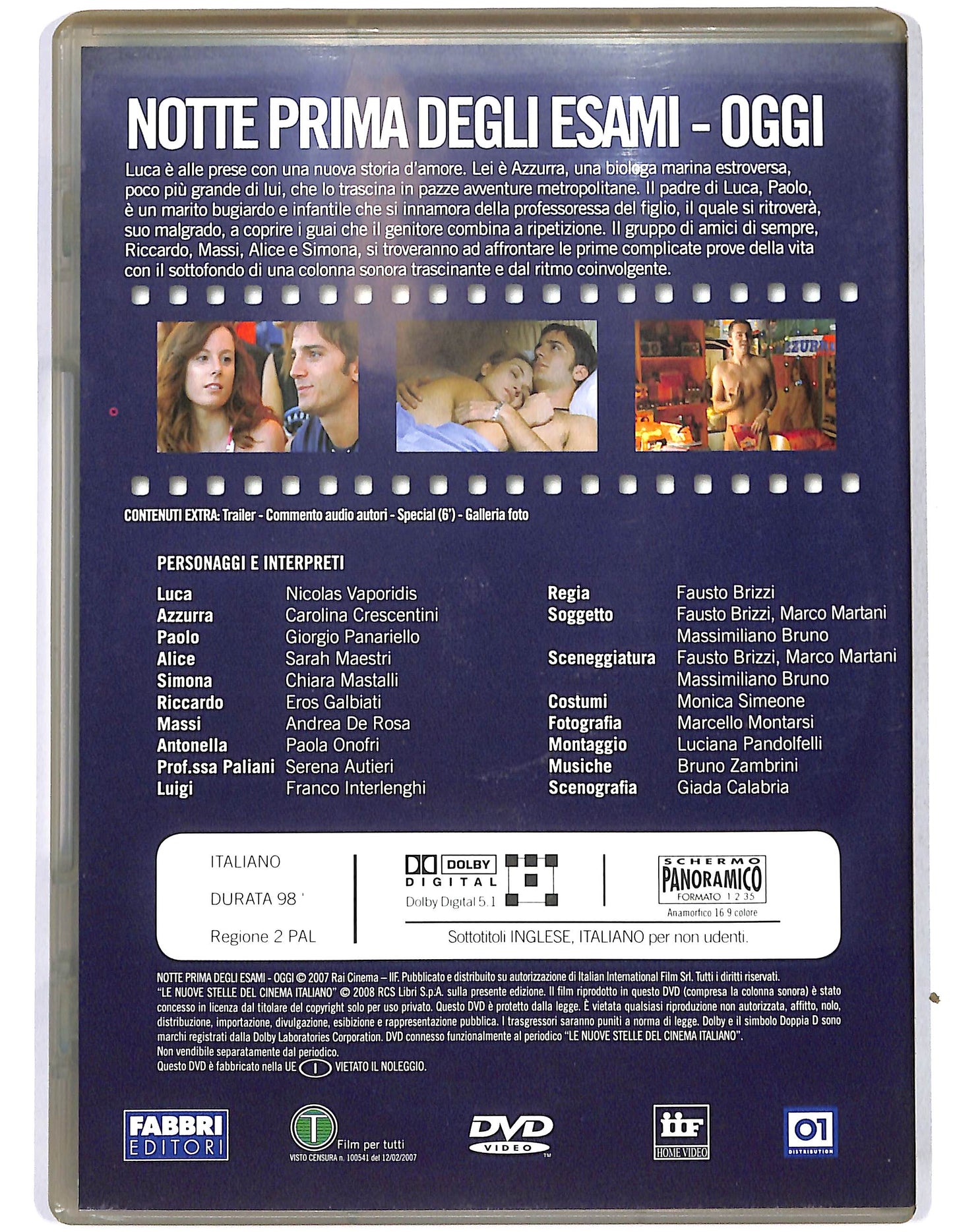 EBOND Notte prima degli esami - Oggi EDITORIALE DVD D684401