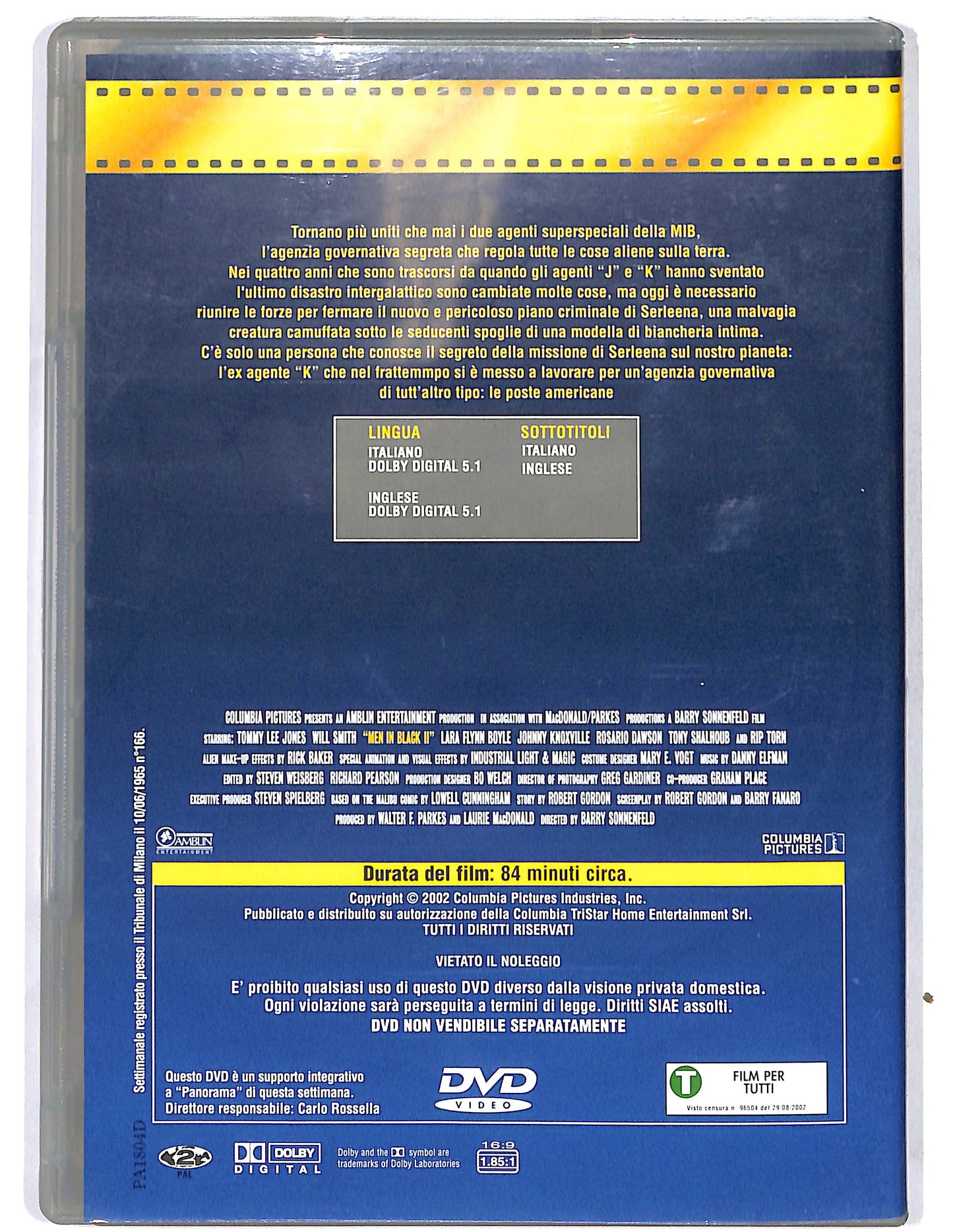 EBOND MIIB Men in Black II EDITORIALE DVD D684439