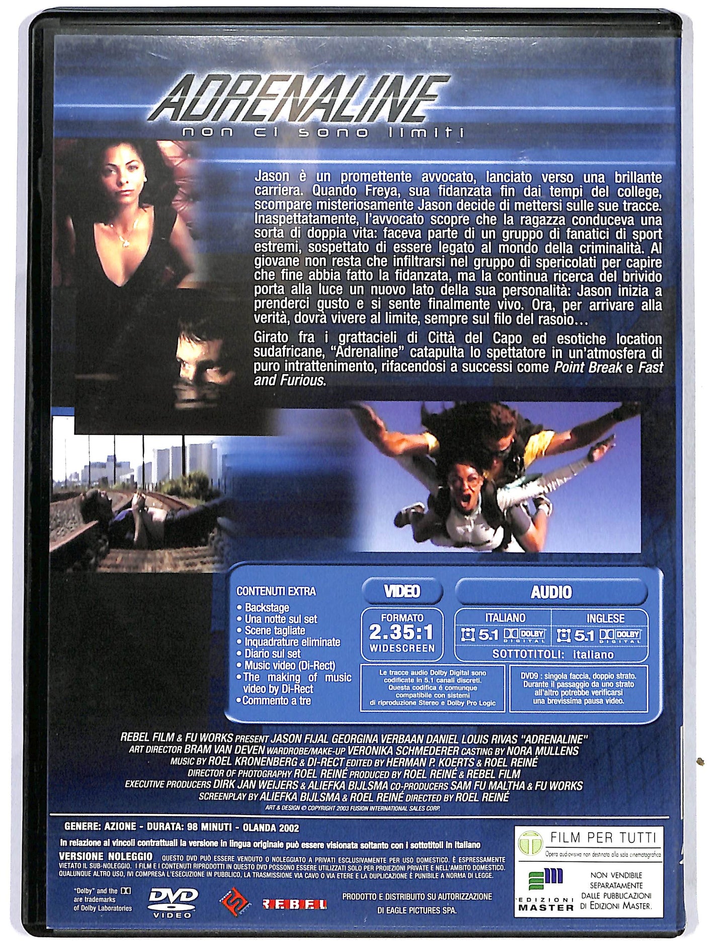 EBOND Adrenaline - Non ci sono limiti EDITORIALE DVD D684440