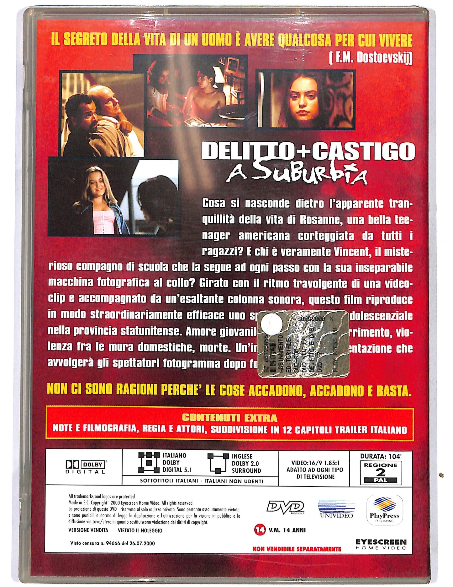 EBOND Delitto + castigo a Suburbia EDITORIALE DVD D684447