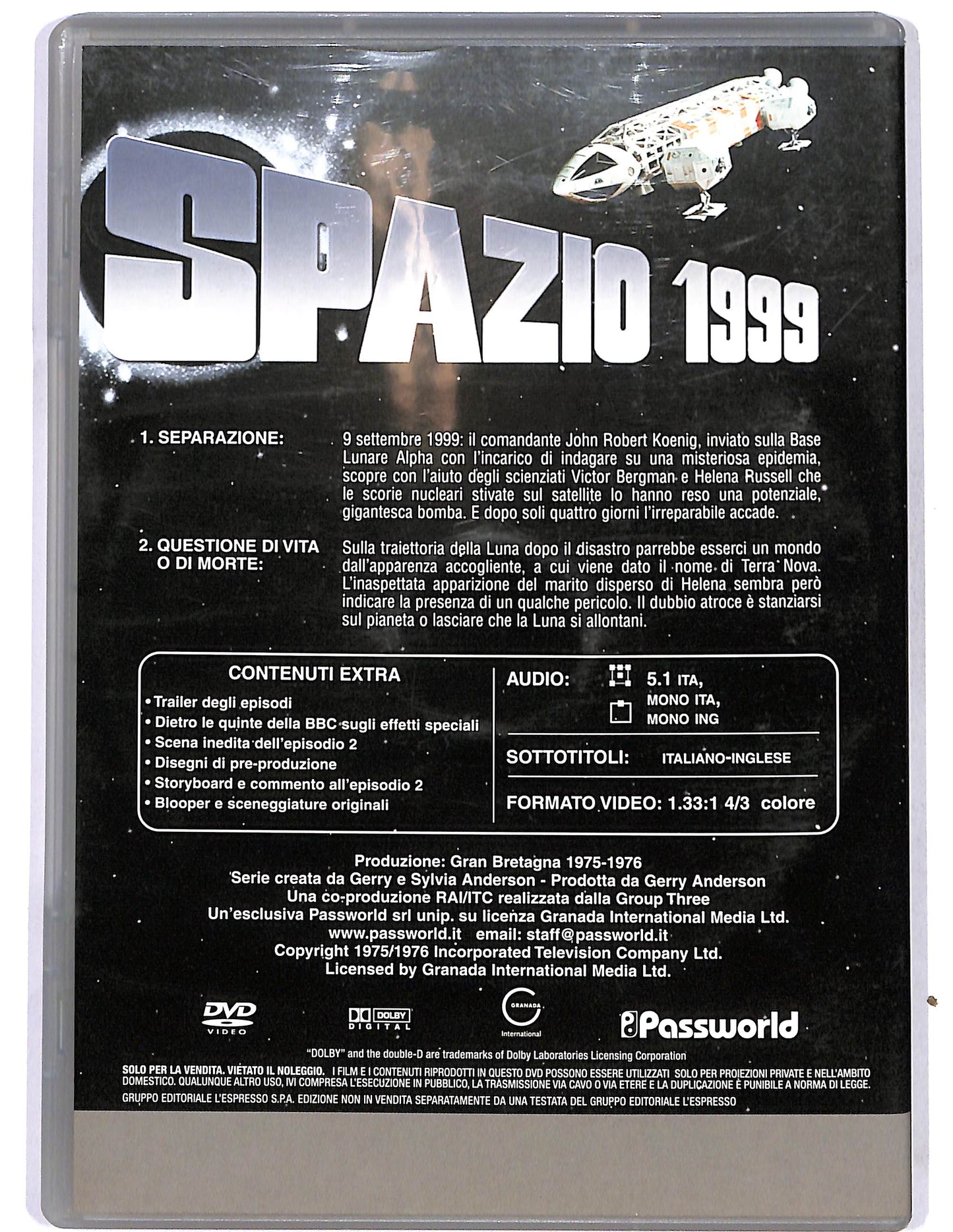 EBOND Spazio 1999 vol.1 ep.1 - 2 EDITORIALE DVD D684502