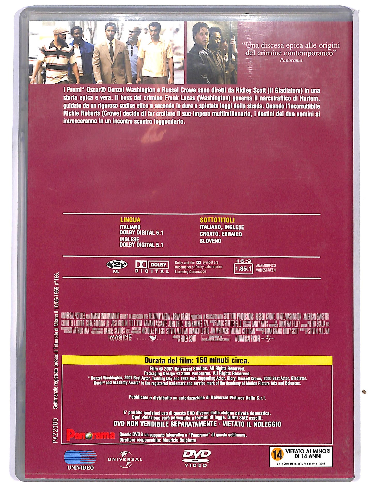 EBOND American Gangster EDITORIALE DVD D684504