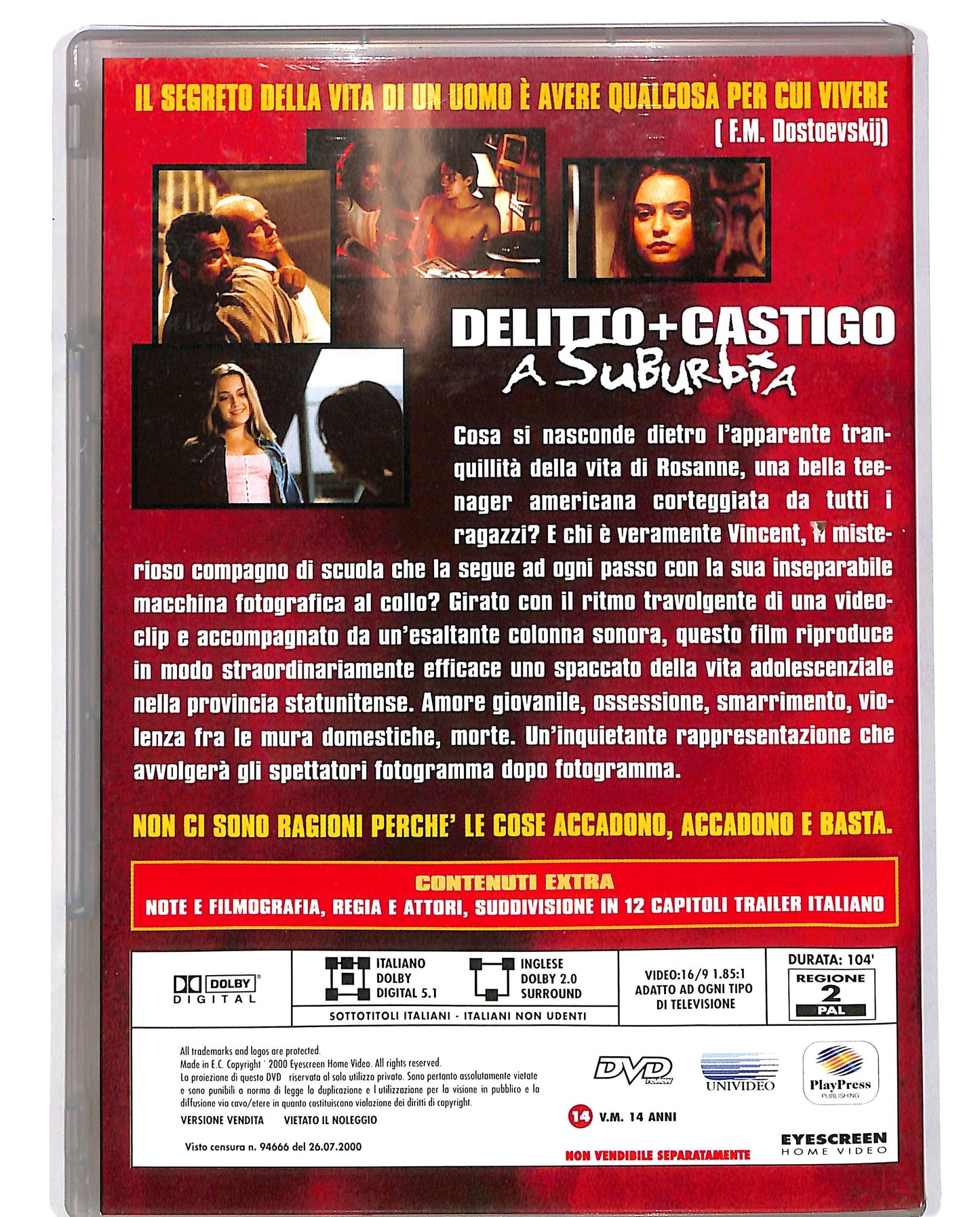 EBOND Delitto + castigo a Suburbia EDITORIALE DVD D685045