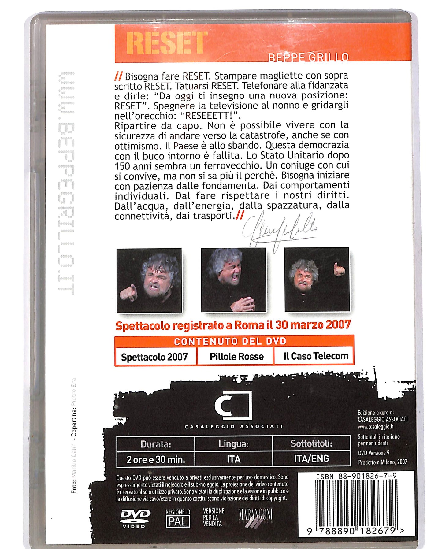 EBOND Reset Beppe Grillo DVD D685257