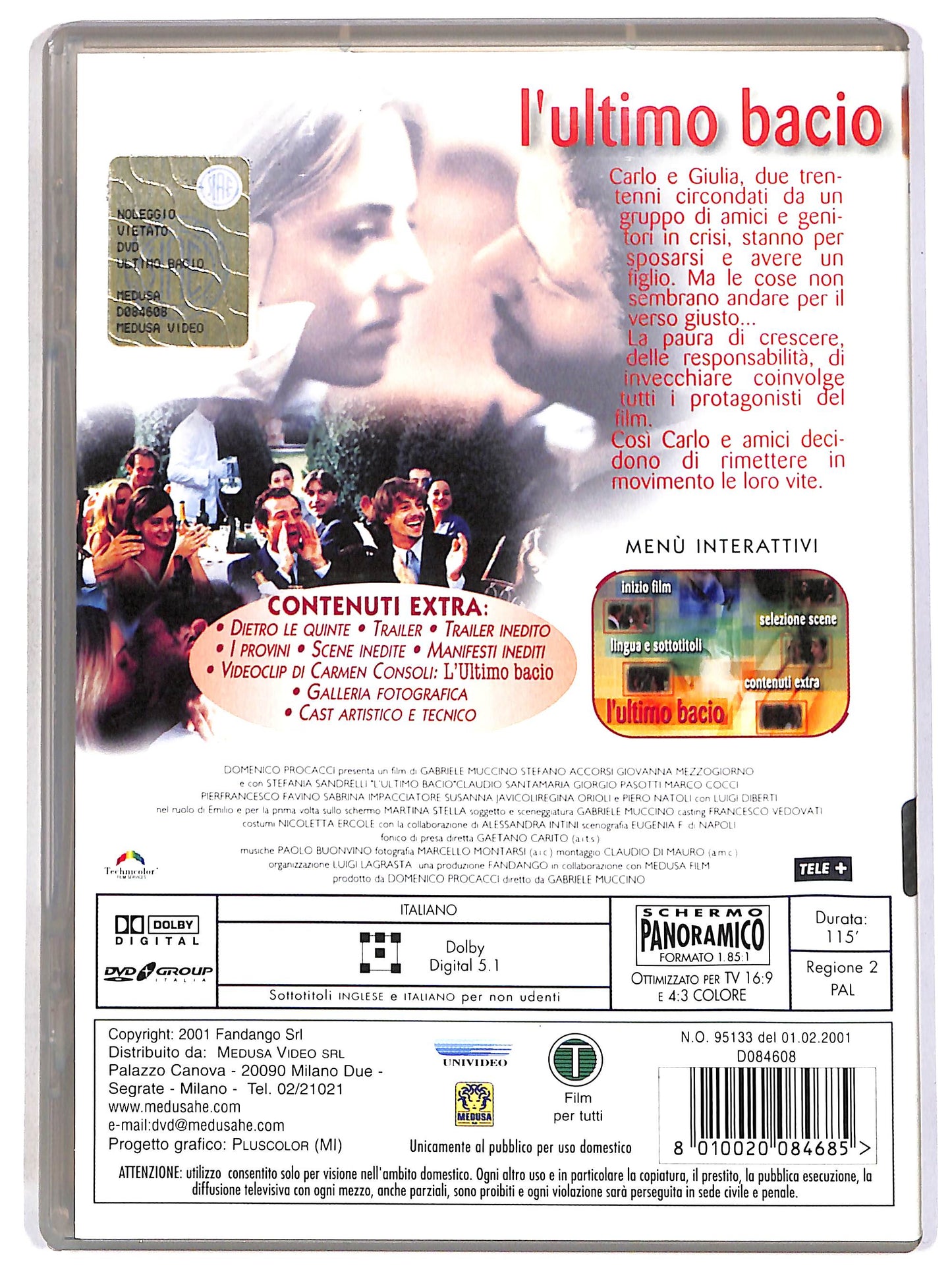 EBOND L'ultimo bacio DVD D686204