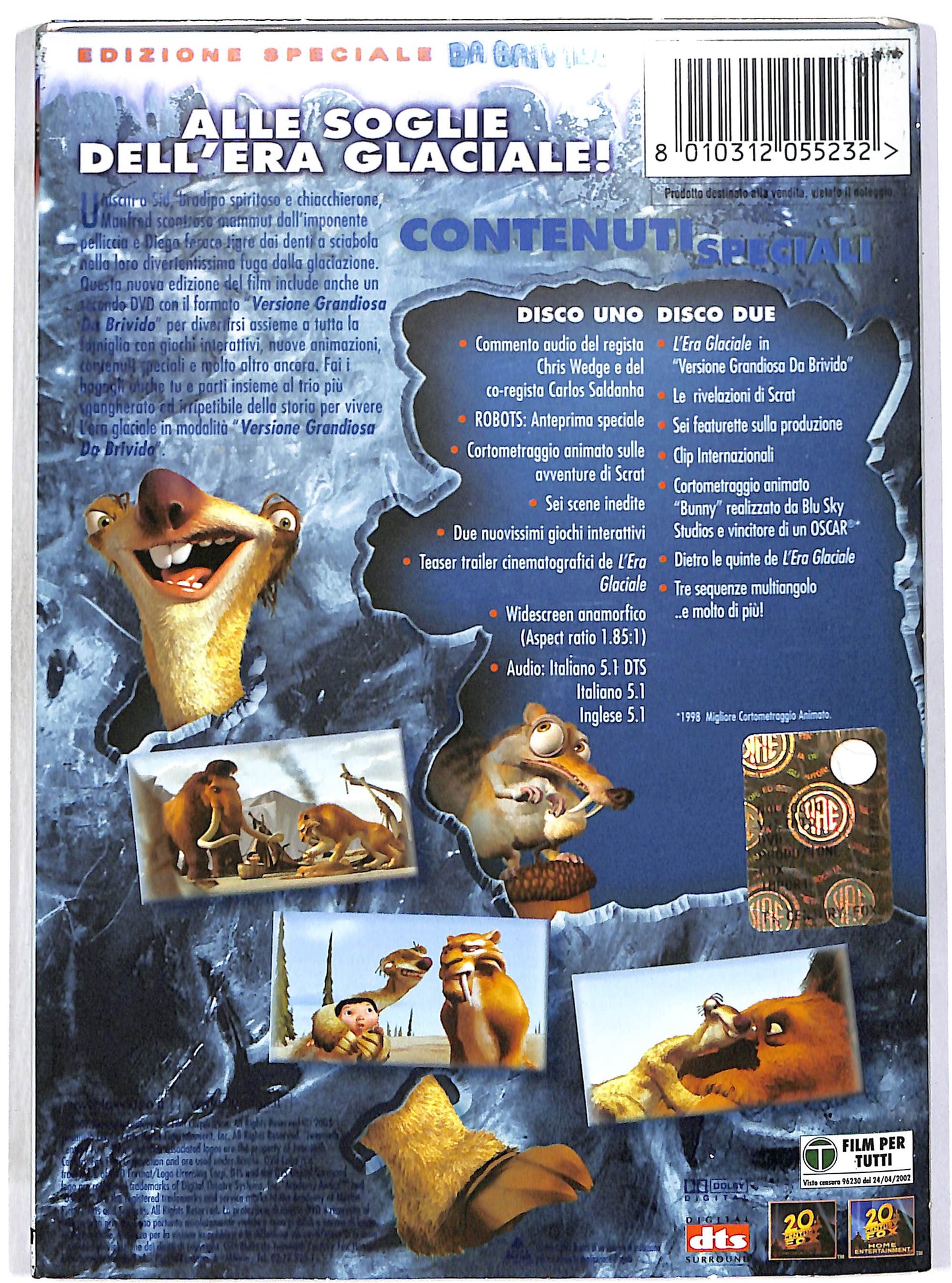 EBOND L'Era Glaciale (2 dischi) SLIPCASE EDIZIONE SPECIALE DVD D686209