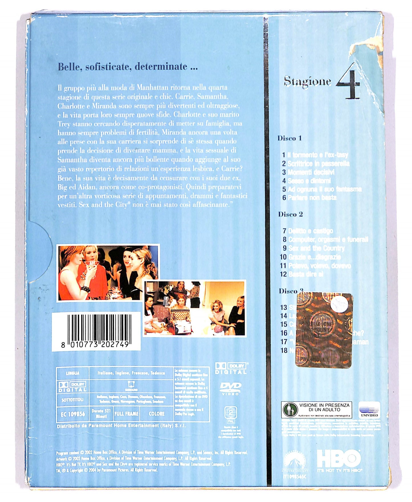 EBOND Sex and the City - Stagione 4 (3 dischi) DIGIPACK DVD D686531