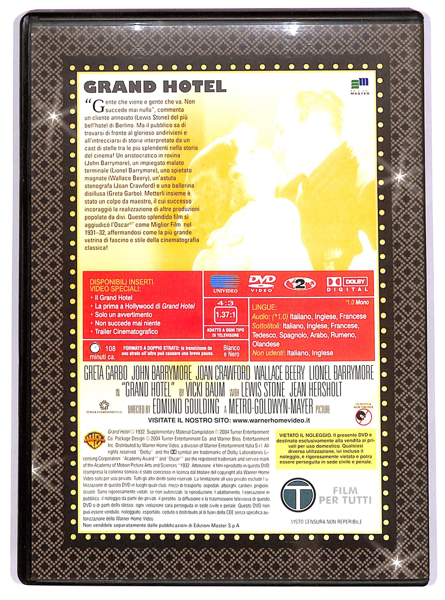 EBOND I capolavori delle Star Vol.9 - Grand Hotel EDITORIALE DVD D686833