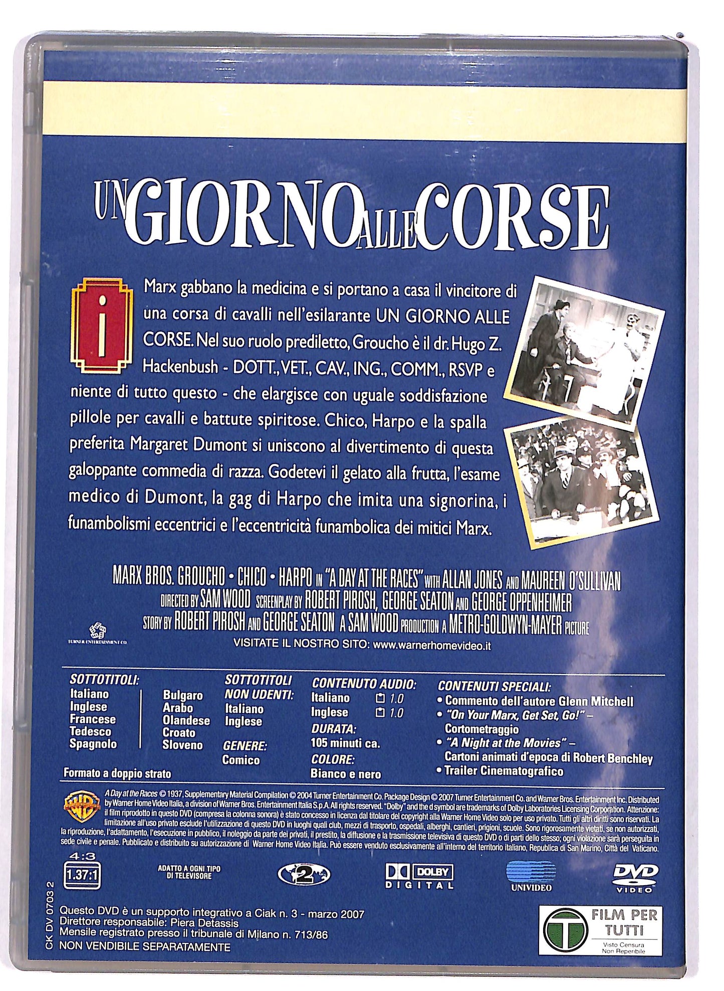 EBOND Un giorno alle corse EDITORIALE DVD D687305
