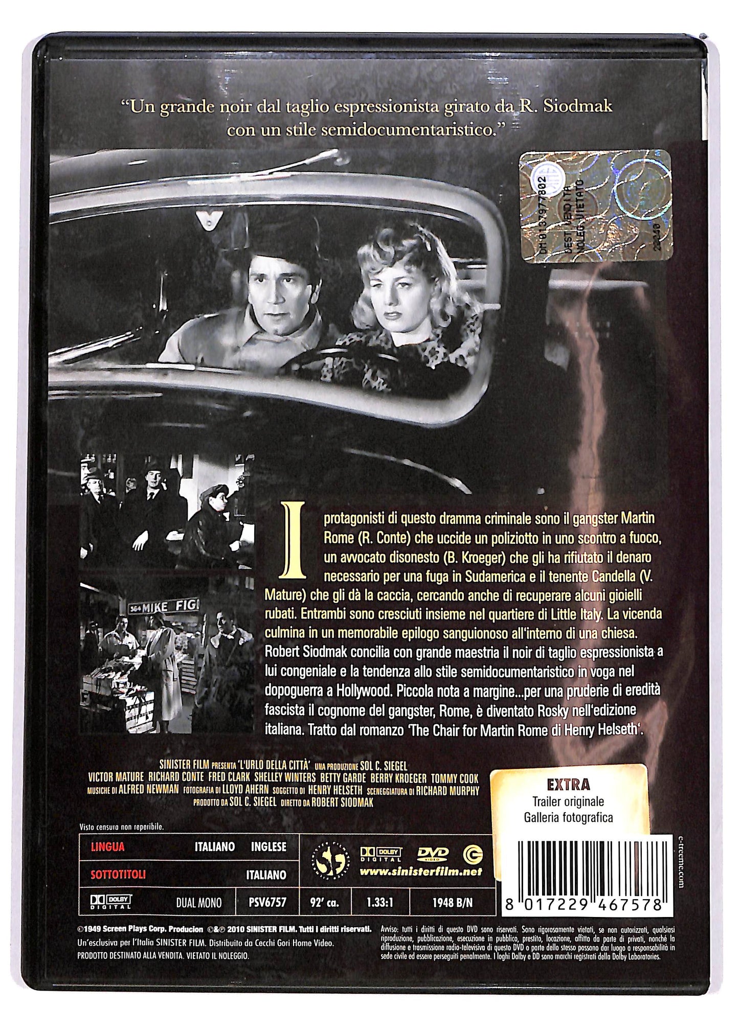 EBOND L'urlo della citta DVD D687504