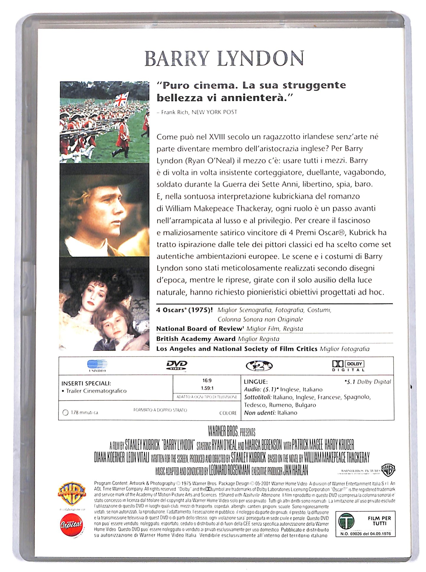 EBOND Barry Lyndon - i capolavori di stanley kubrick n 7 EDITORIALE DVD D687637