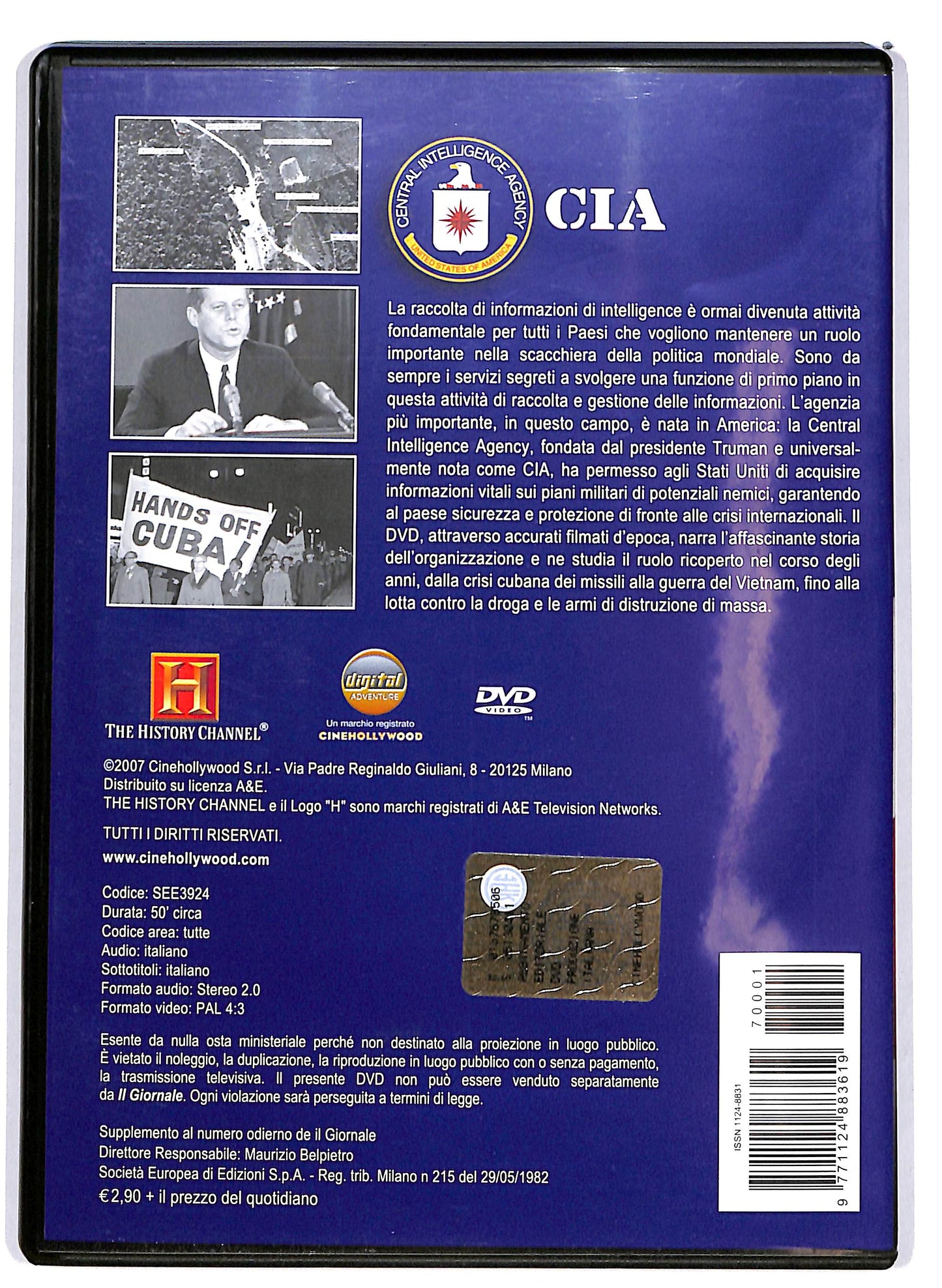 EBOND Intelligence - CIA vol.1 EDITORIALE DVD D687815