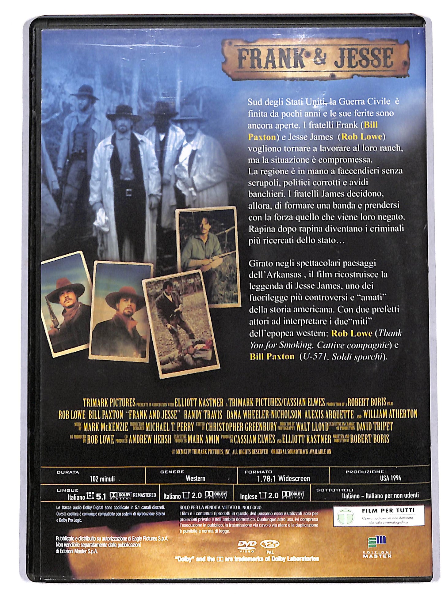 EBOND frank e jesse  EDITORIALE DVD D687921