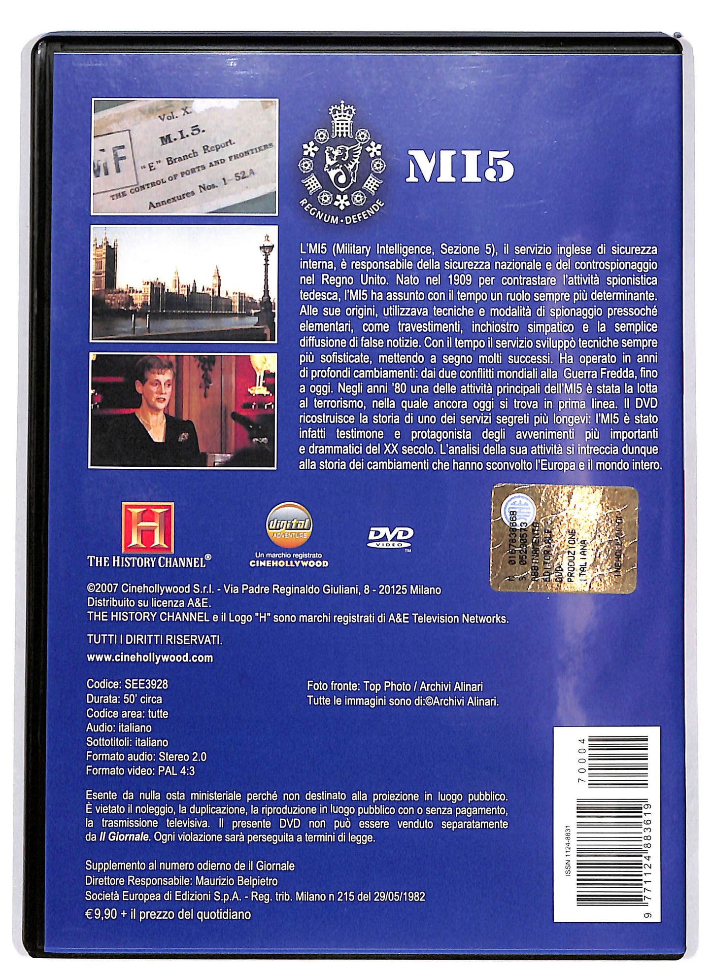 EBOND Intelligence - M15 EDITORIALE DVD D688041