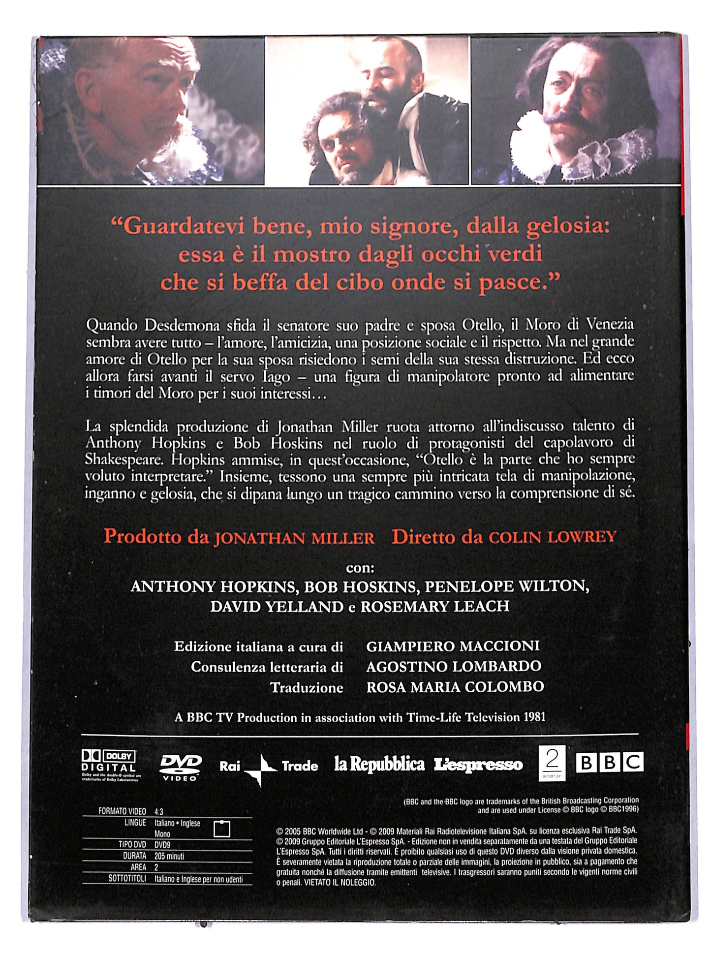 EBOND Otello The Shakespeare Collection Vol 1 EDITORIALE DVD D688141