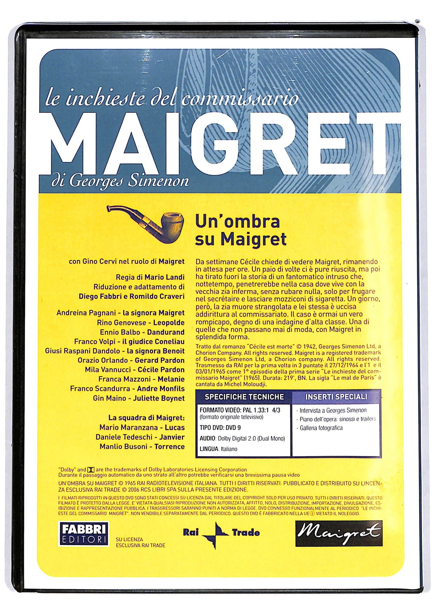 EBOND Maigret Gino Cervi - Un'Ombra su Maigret EDITORIALE DVD D688504