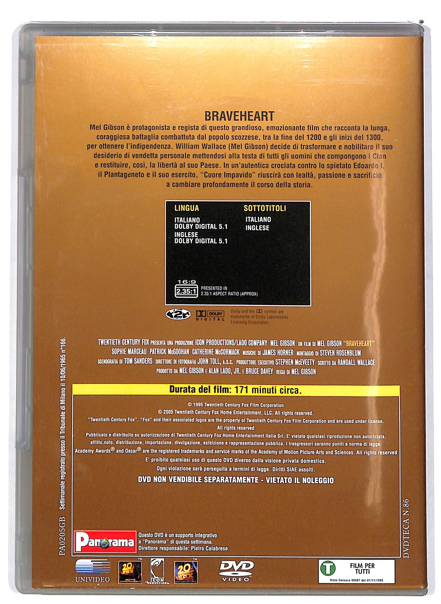 EBOND Braveheart EDITORIALE DVD D688515