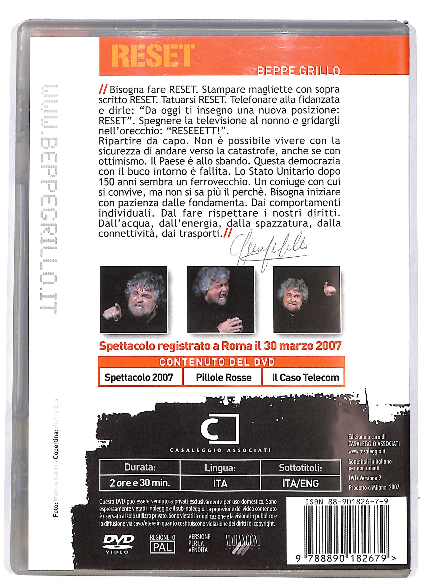 EBOND Beppe Grillo - reset - tour DVD D690123