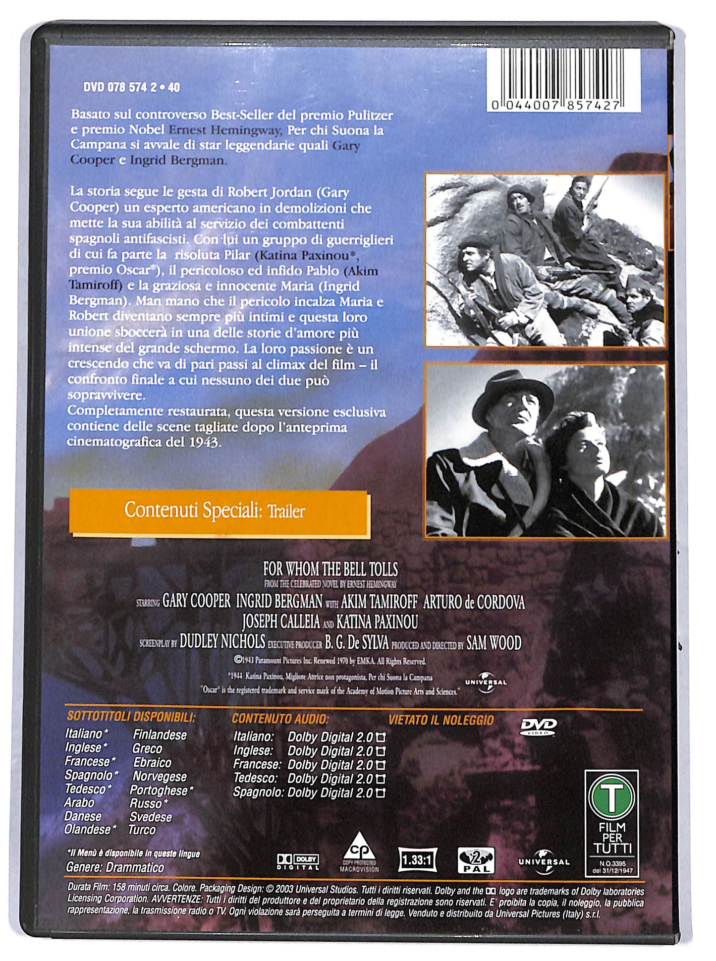EBOND per chi suona la campana DVD D690220