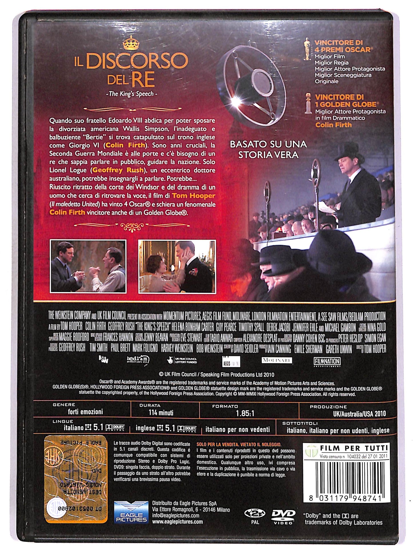EBOND Il discorso del re DVD D690453