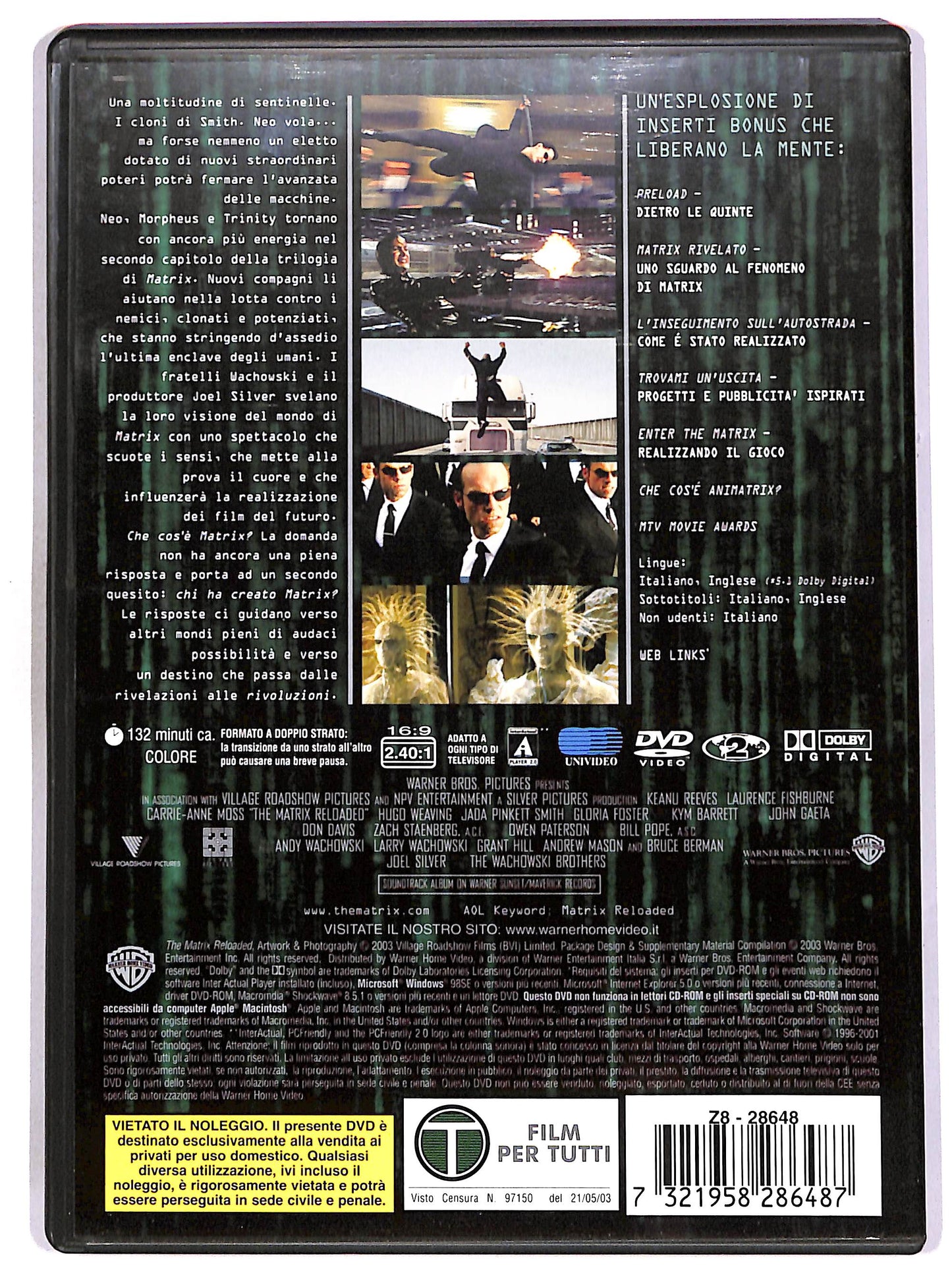 EBOND Matrix Reloaded (2 dischi) DVD D690816