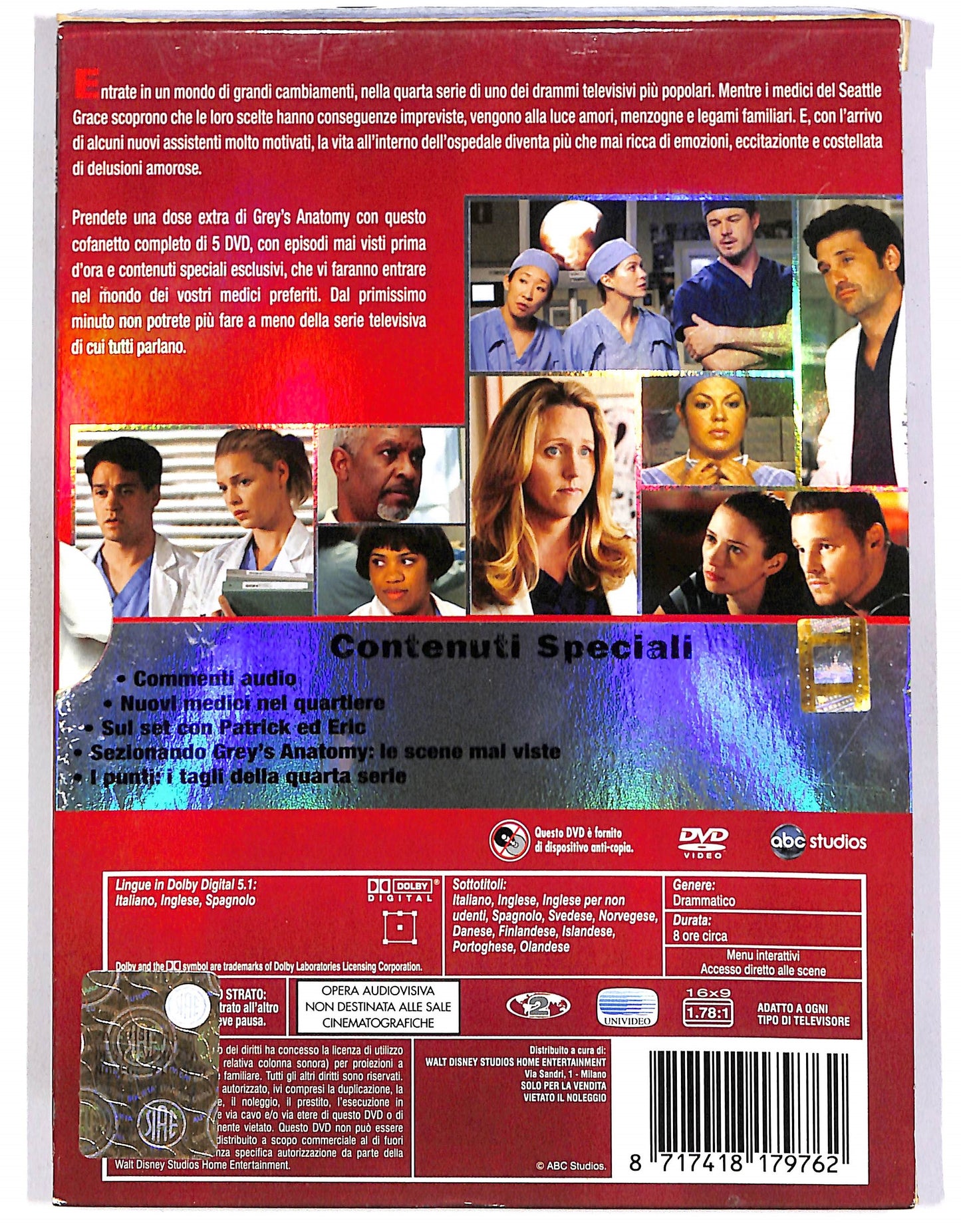EBOND Grey's Anatomy - Quarta Serie Expanded (5 dvd) SLIP-SLIMCASE DVD D691114