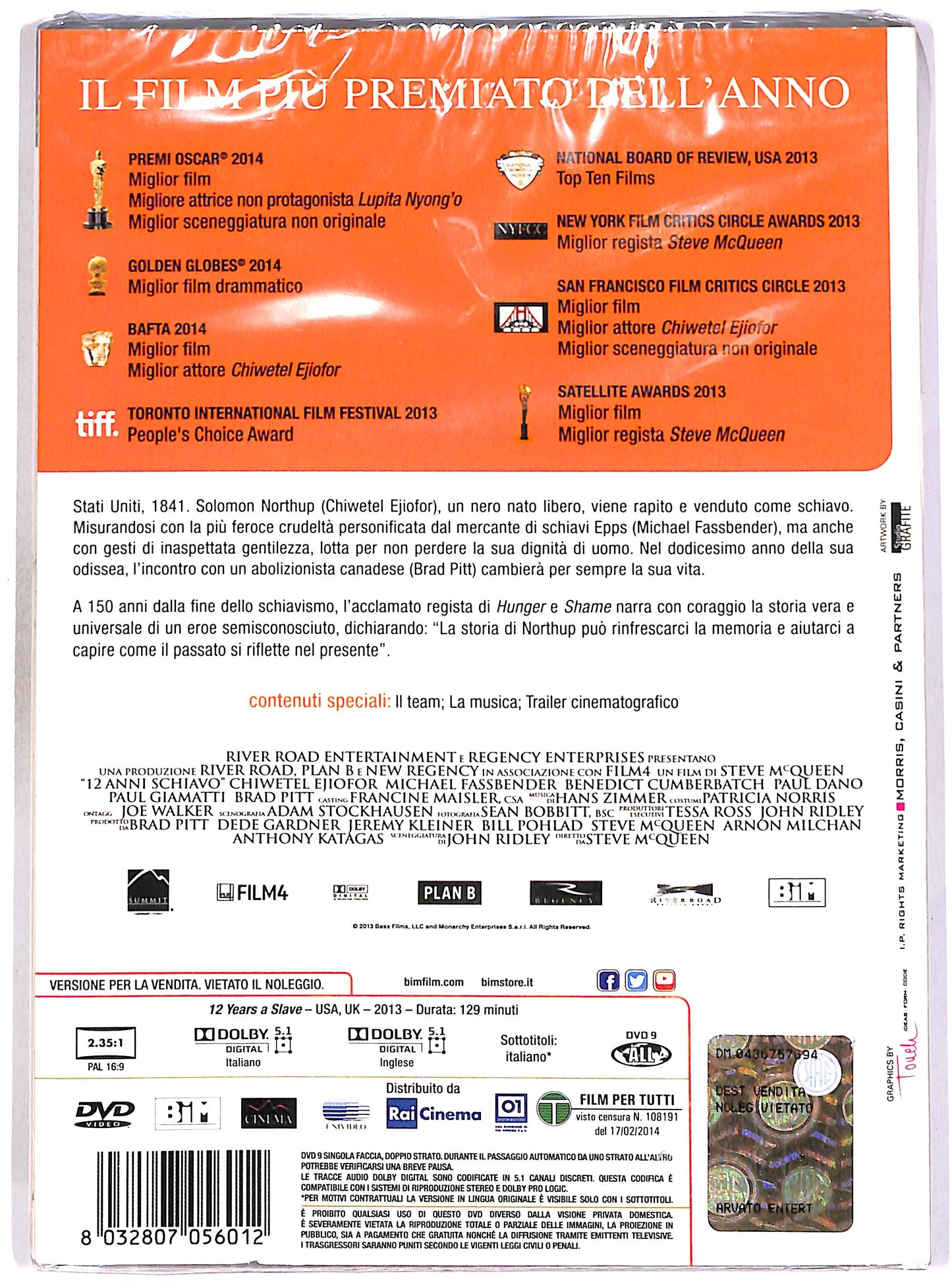 EBOND 12 anni schiavo SLIPCASE DVD D691242