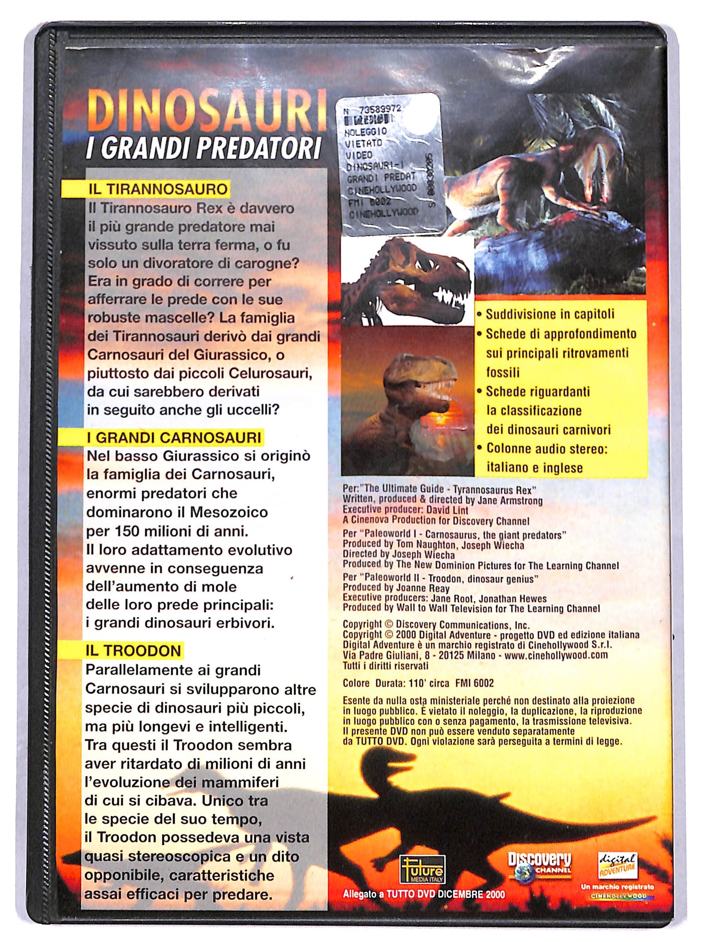 EBOND Dinosauri i grandi predatori EDITORIALE DVD D691620