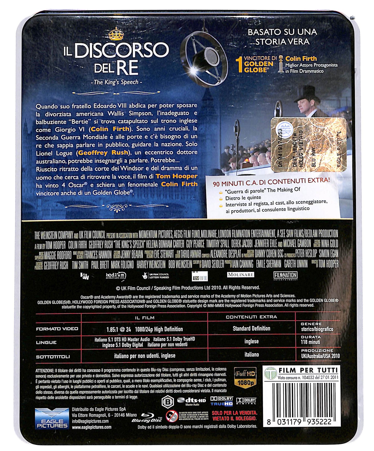 EBOND Il discorso del re STEELBOOK BLURAY D691741