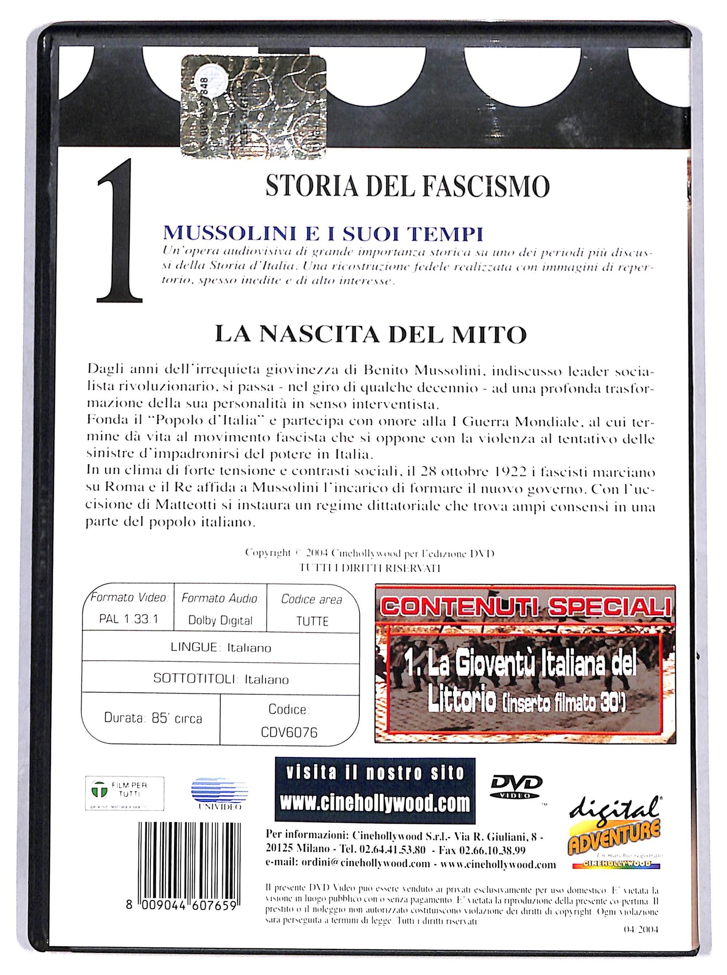 EBOND mussolini e i suoi tempi - la nascita del mito 1 DVD D691831