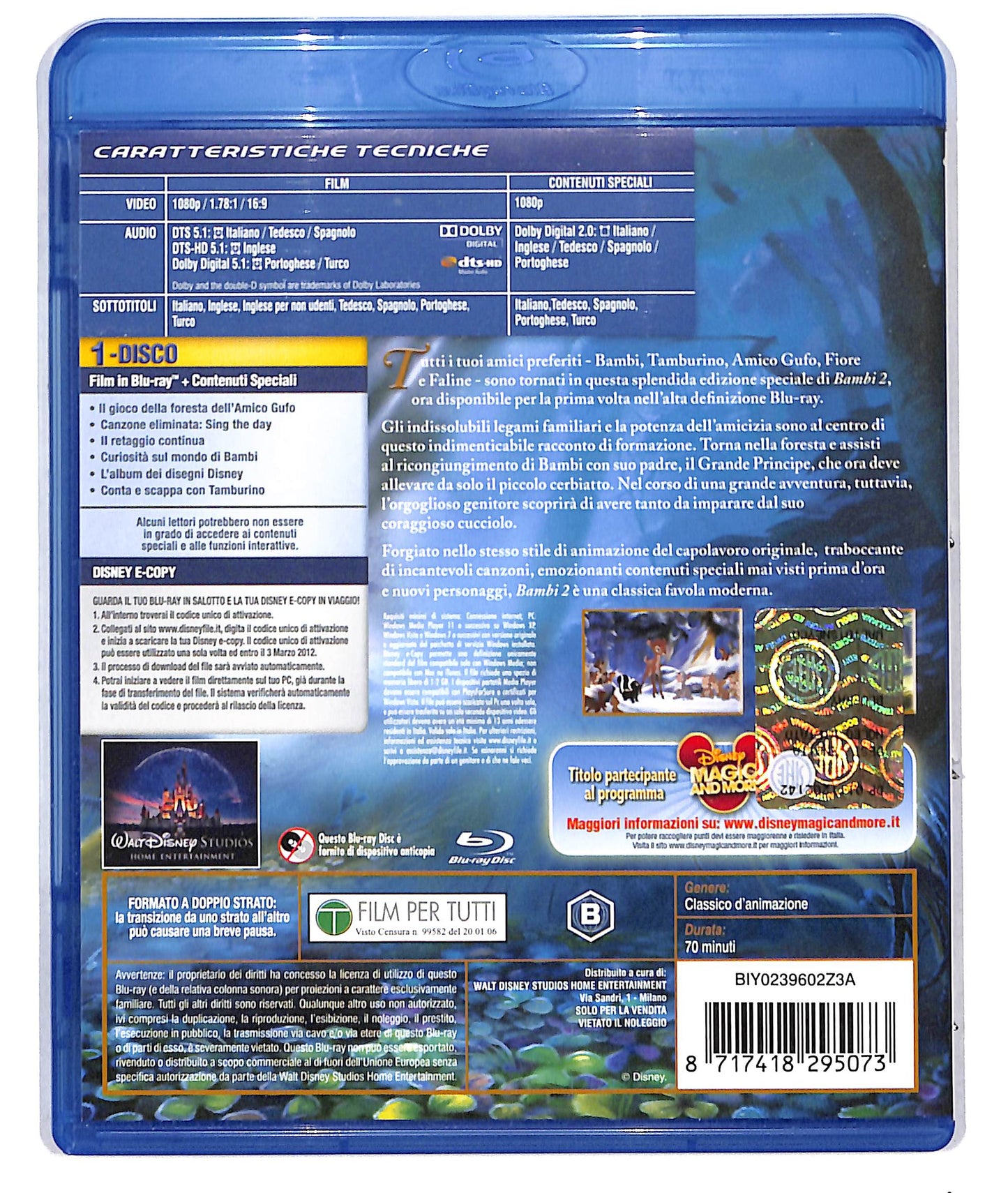EBOND bambi 2 EDIZIONE SPECIALE - BLU RAY + DIGITAL COPY BLURAY D691955
