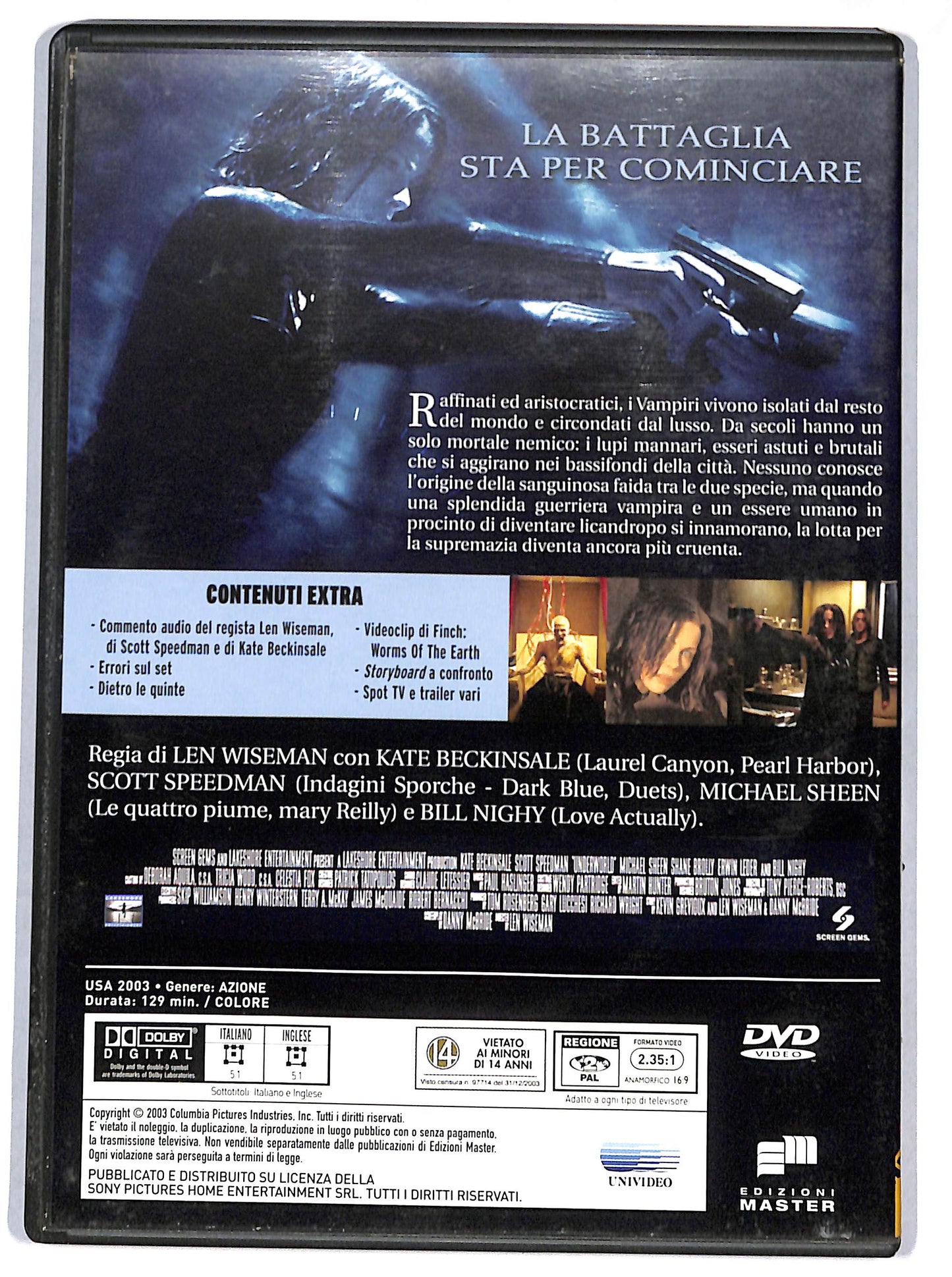EBOND Underworld EDITORIALE DVD D692133