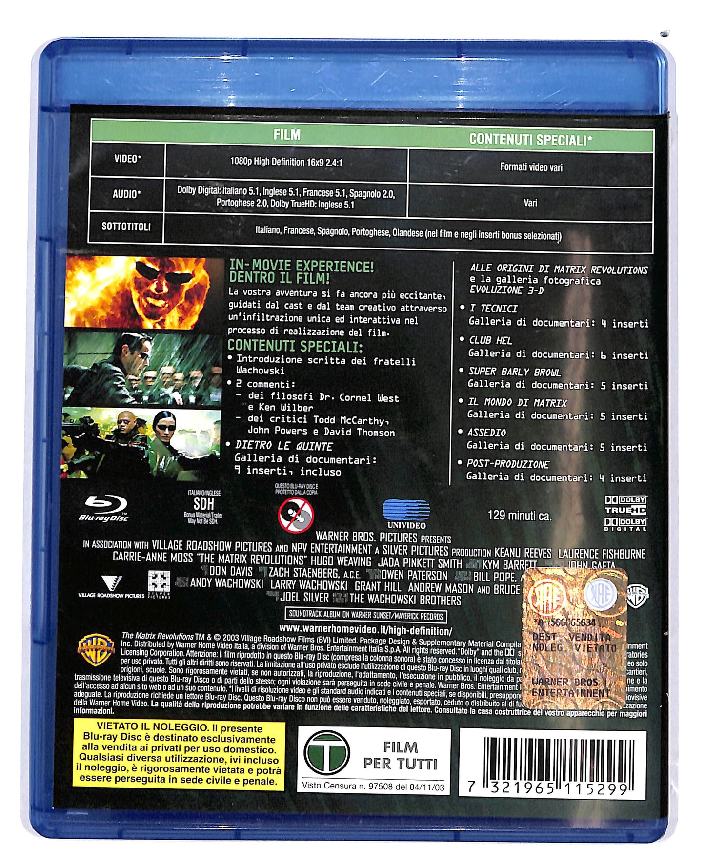 EBOND Matrix revolutions BLURAY D692204