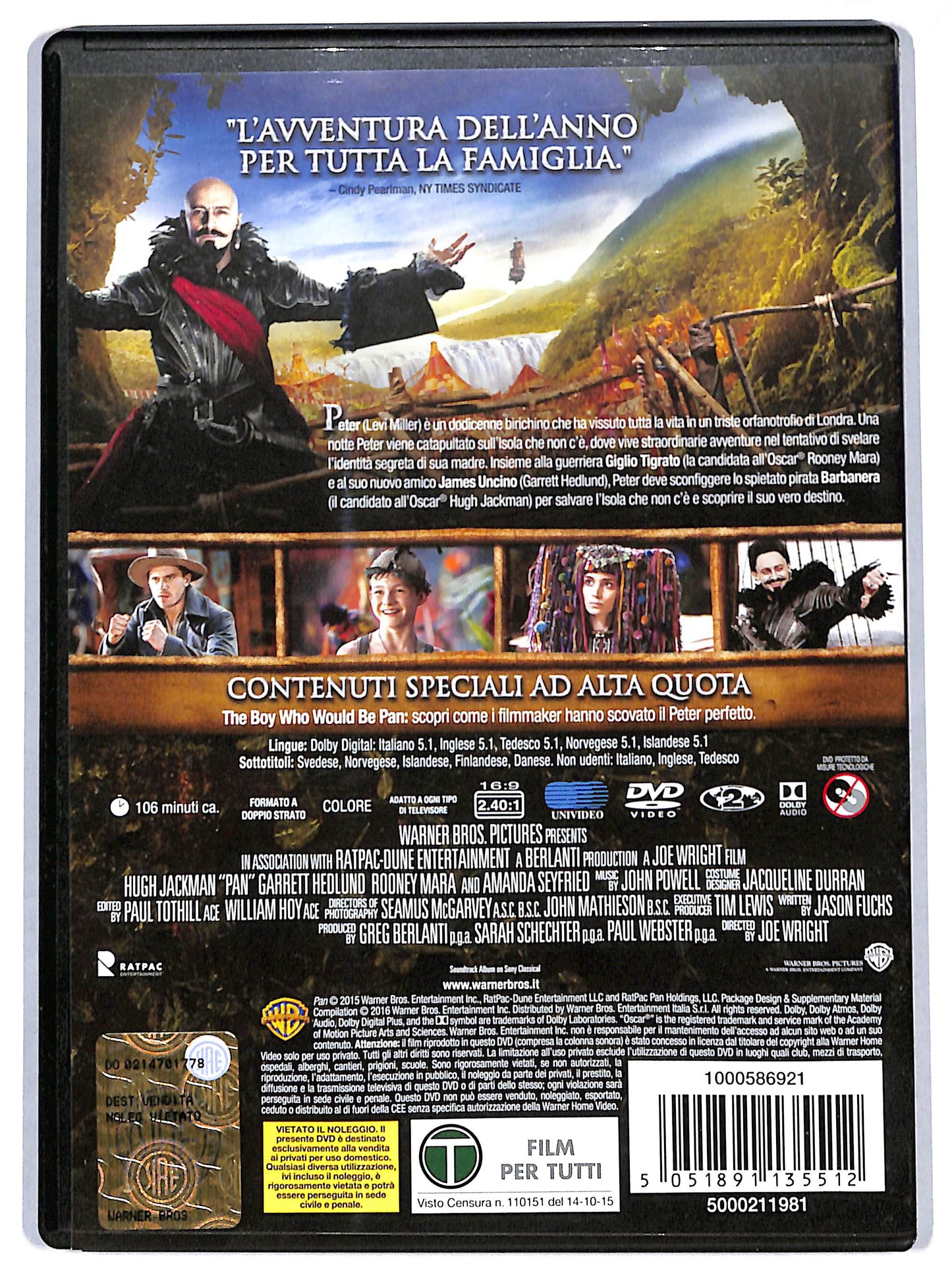 EBOND Pan - Viaggio sull'isola che non c'e DVD D692431