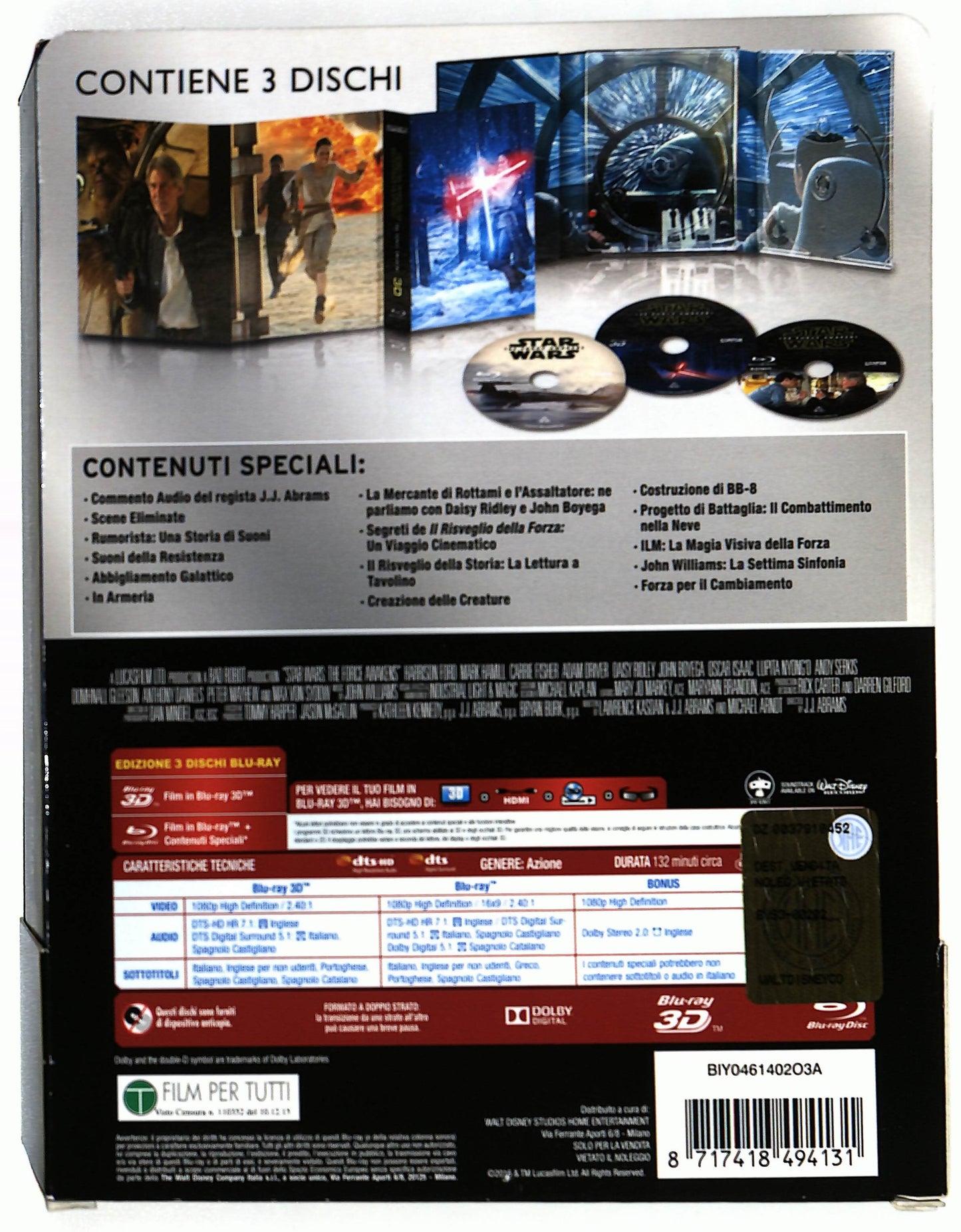 EBOND Star Wars Il risveglio della Forza BLURAY 3D+BONUS + BLURAY D692941