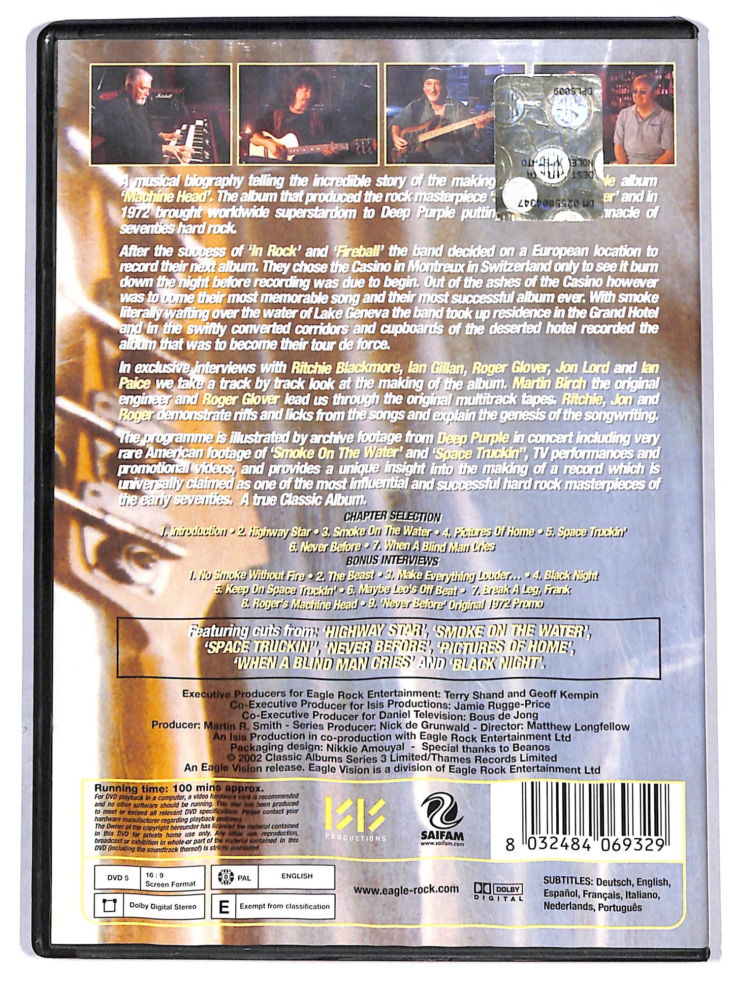 EBOND deep purple - machine head DVD D693059