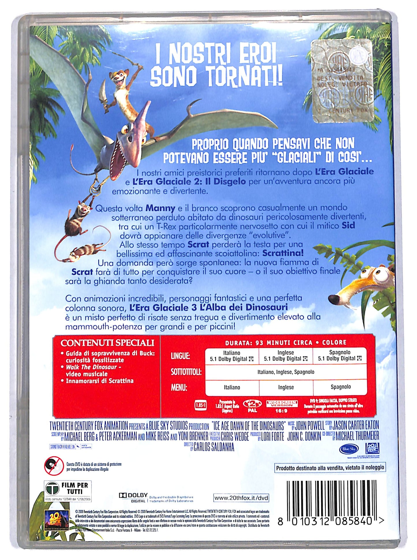 EBOND l'era glaciale 3 - l'alba dei dinosauri DVD D693533