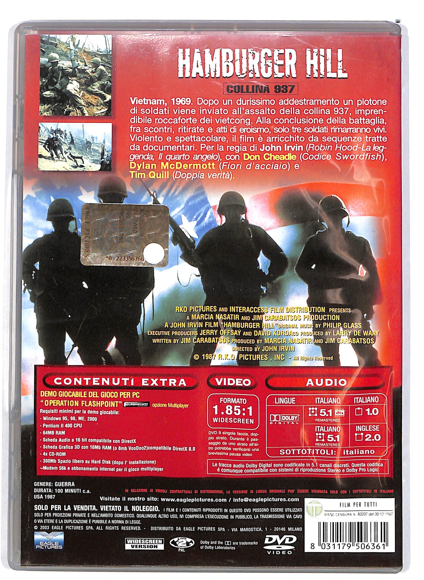 EBOND Hamburger Hill - collina 937 DVD D693637