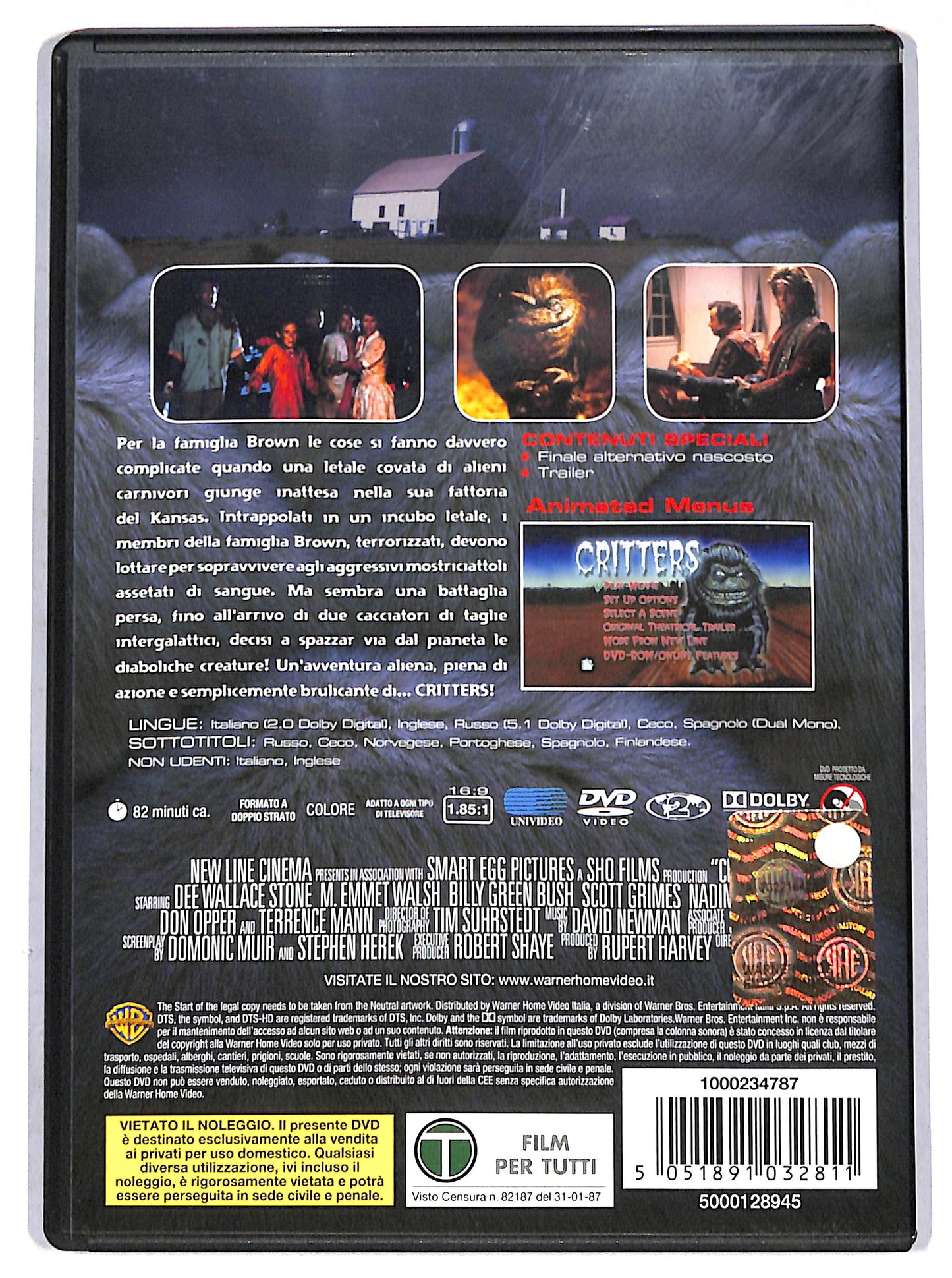 EBOND critters - gli extraroditori DVD D694440