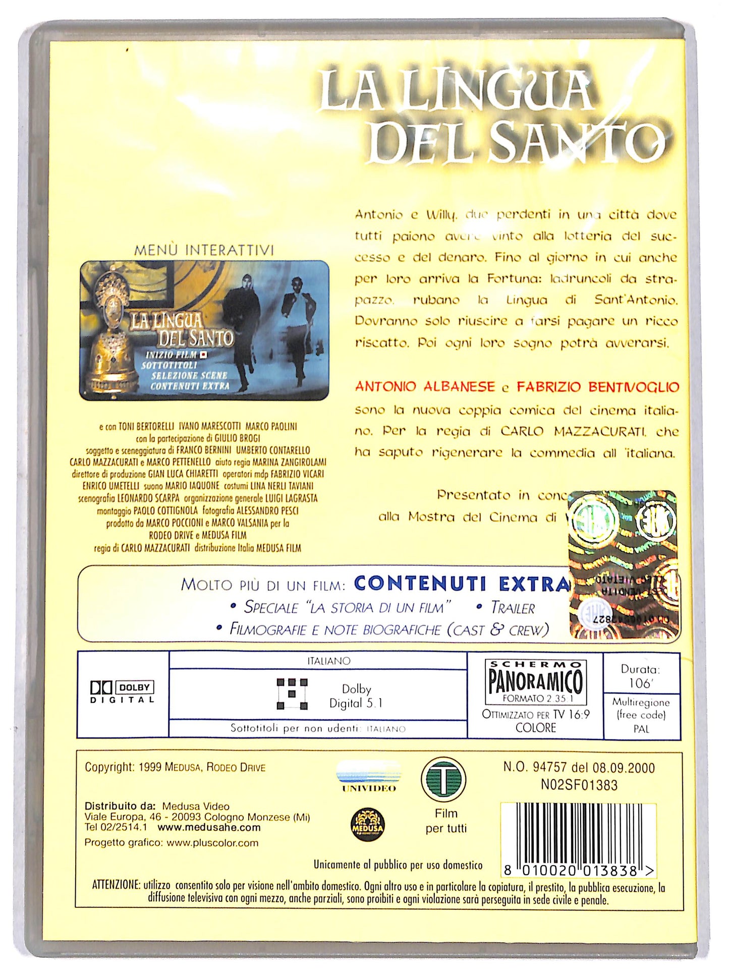 EBOND la lingua del santo DVD D694507