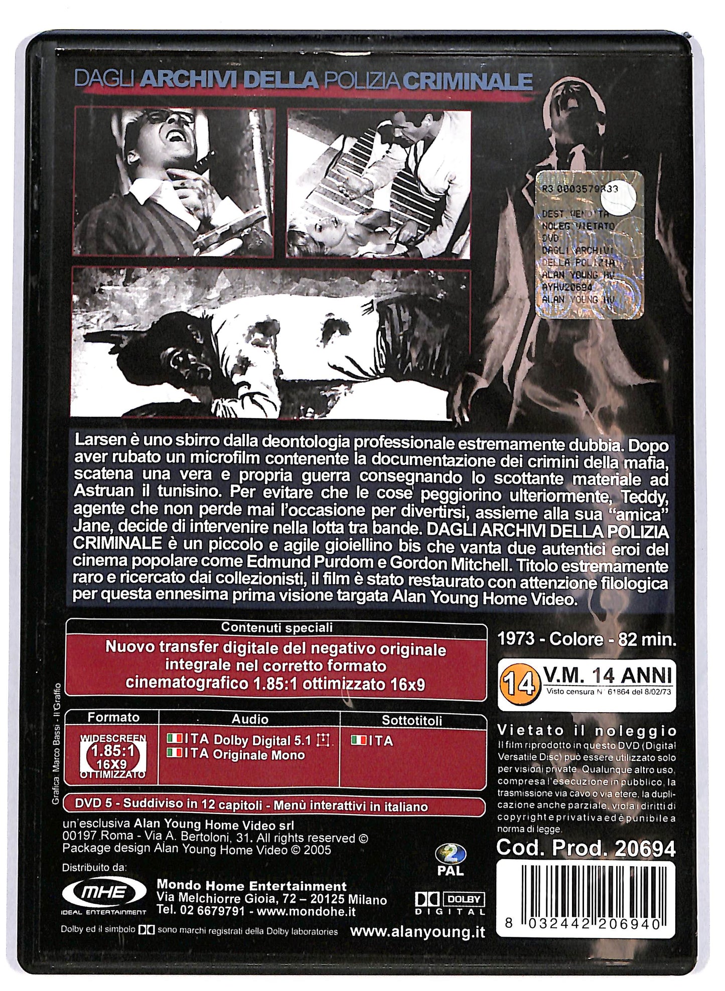 EBOND Dagli Archivi della Polizia Criminale DVD D694833