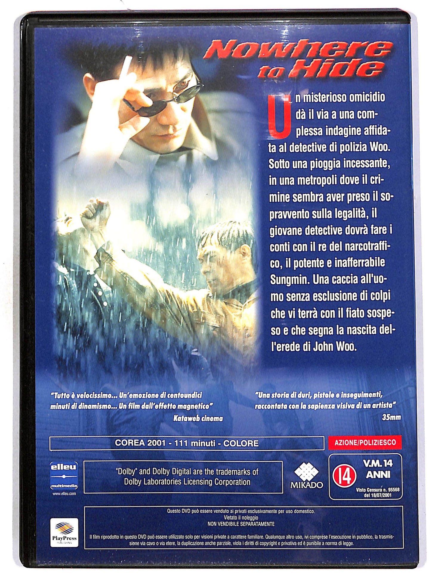EBOND Nowhere to Hide EDITORIALE DVD D695003