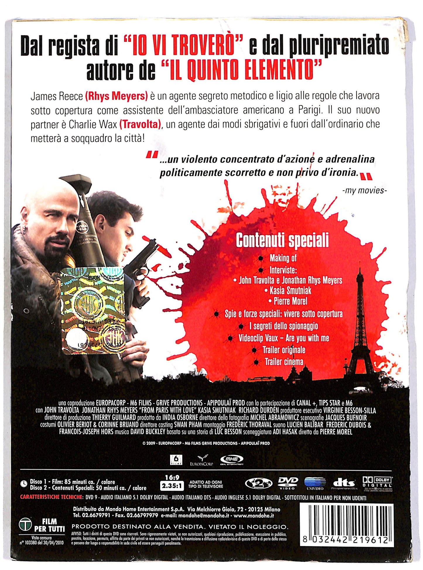 EBOND From Paris with Love (2 dischi) EDIZIONE SPECIALE DIGIPACK DVD D695020