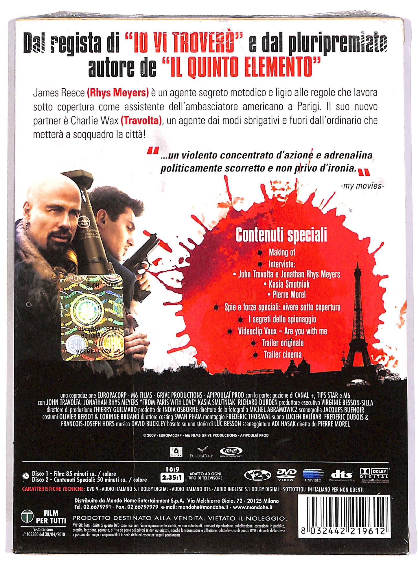 EBOND From Paris with Love (2 dischi) EDIZIONE SPECIALE DIGIPACK DVD D695214