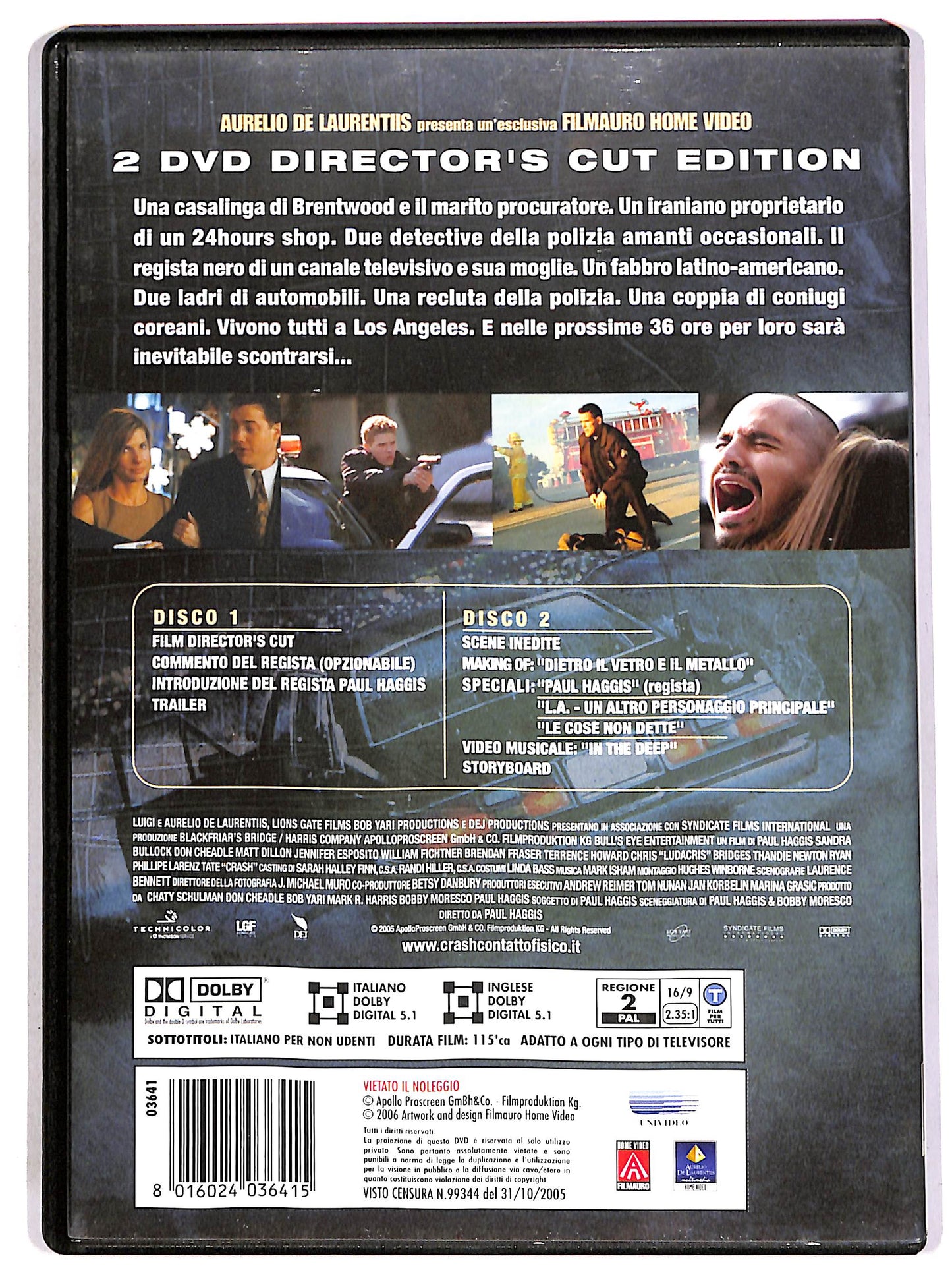 EBOND Crash - Contatto fisico (2 dischi) DIRECTOR'S CUT EDITION DVD D695224