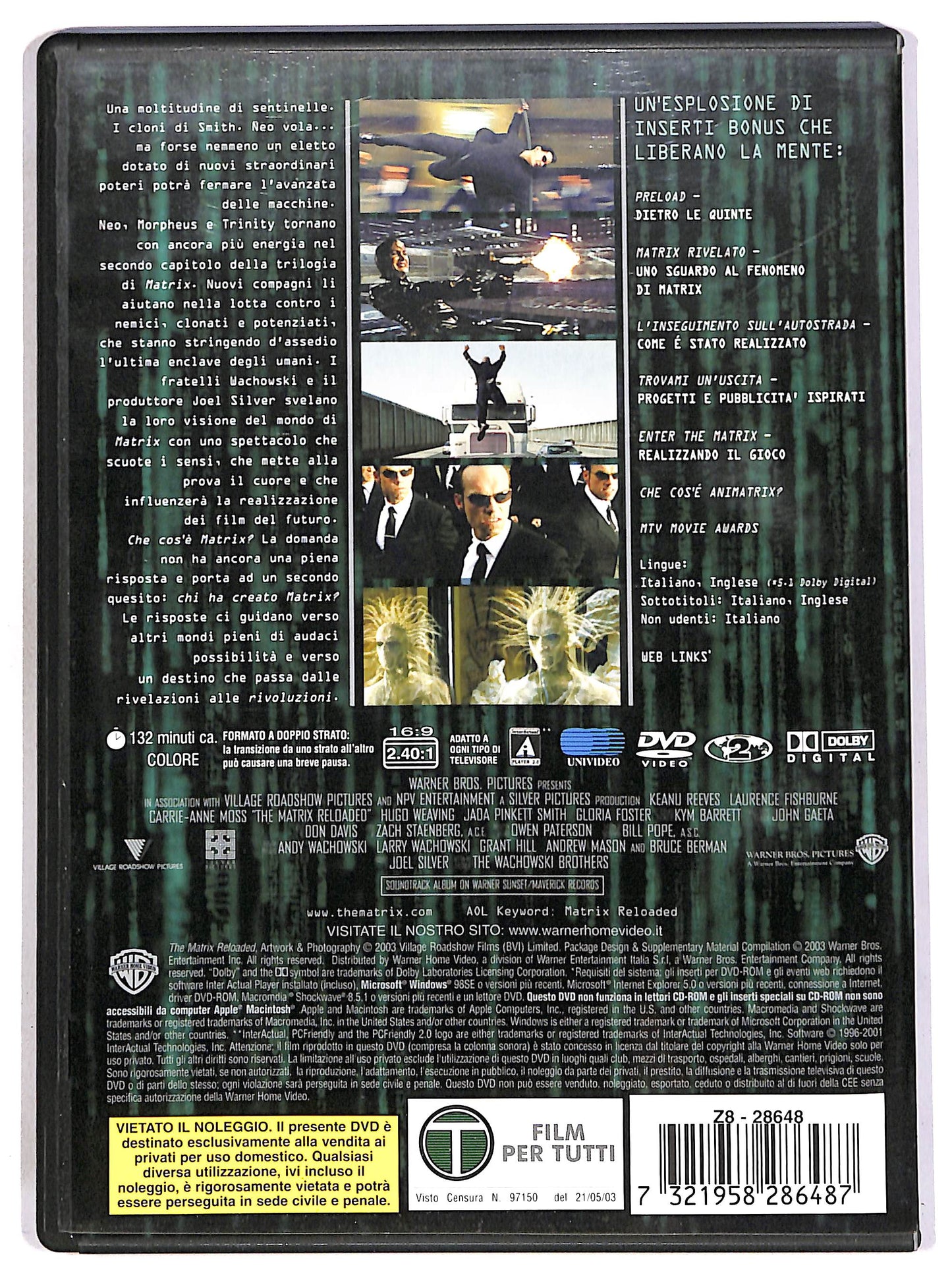 EBOND Matrix Reloaded (2 dischi) DVD D695362