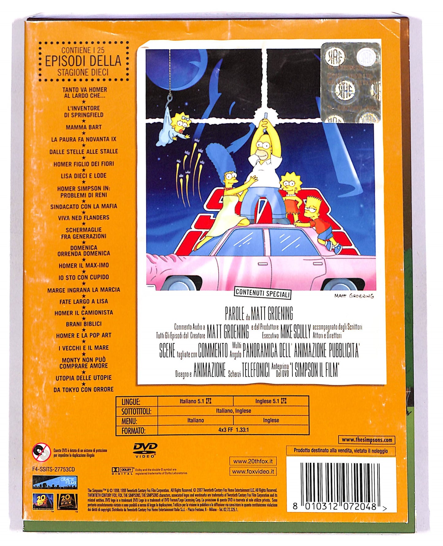EBOND I Simpson - Stagione Dieci (4 dischi) DIGIPACK DVD D695427