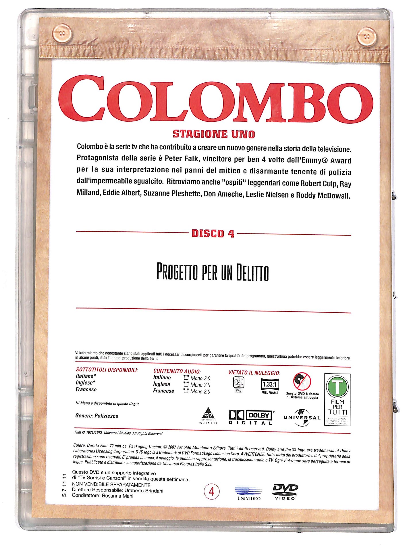 EBOND Colombo - Stagione Uno - Volume 4 SLIMCASE EDITORIALE DVD D695435