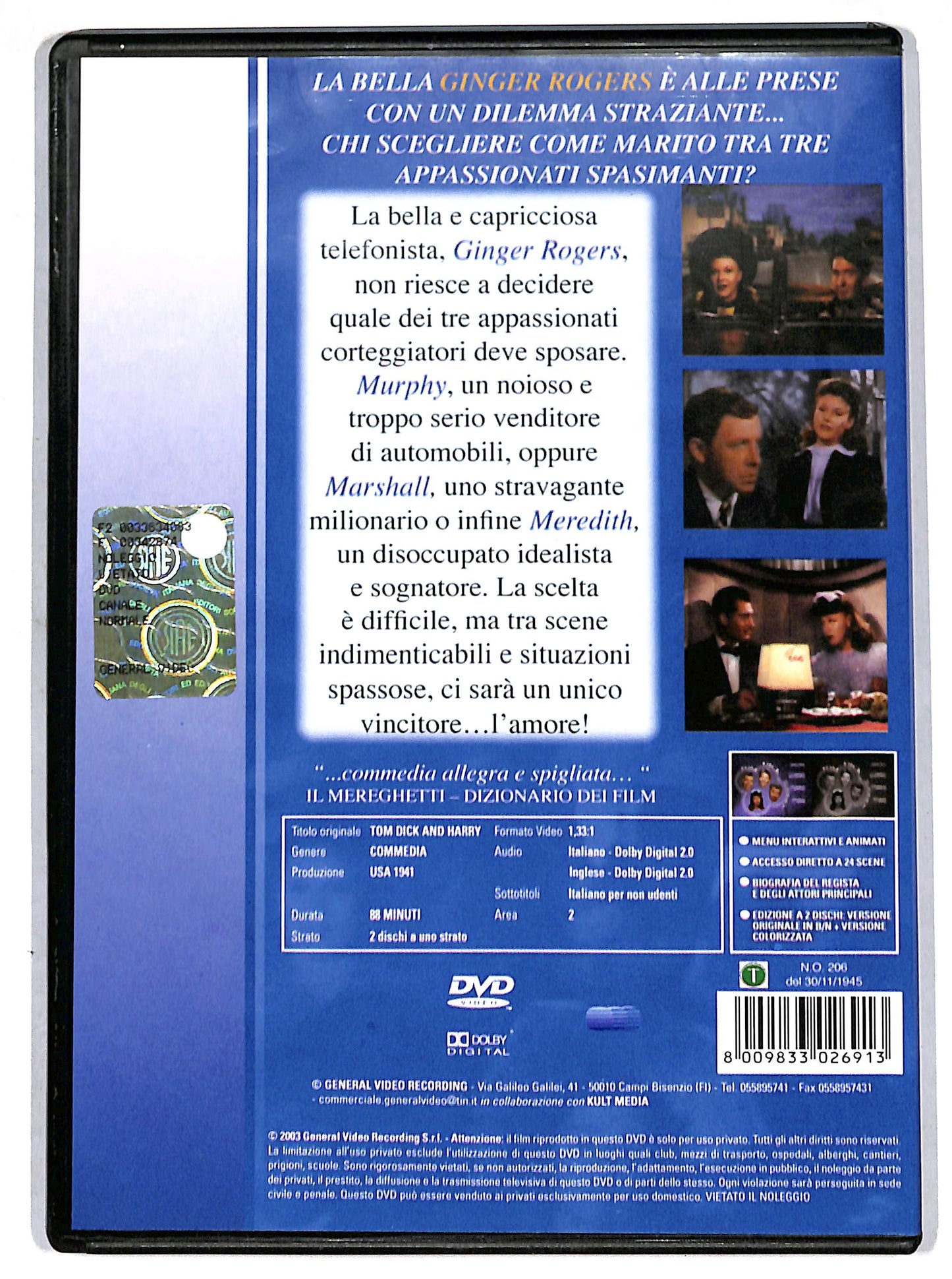 EBOND tom dick and harry EDIZIONE SPECIALE 2 dvd DVD D695819