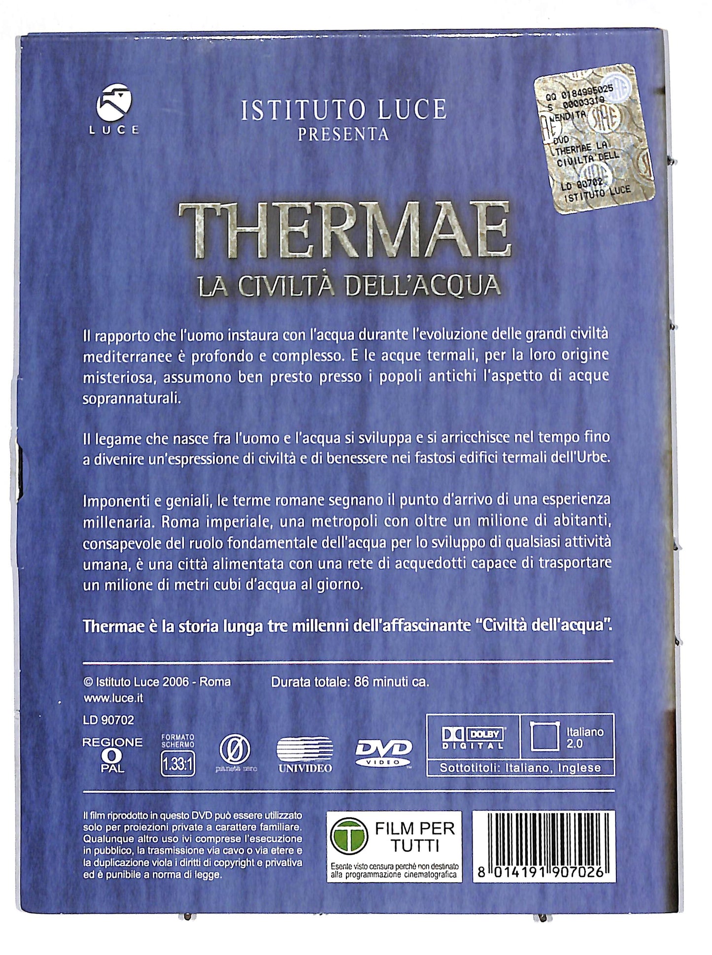 EBOND thermae - la civilta dell'acqua DVD D695834